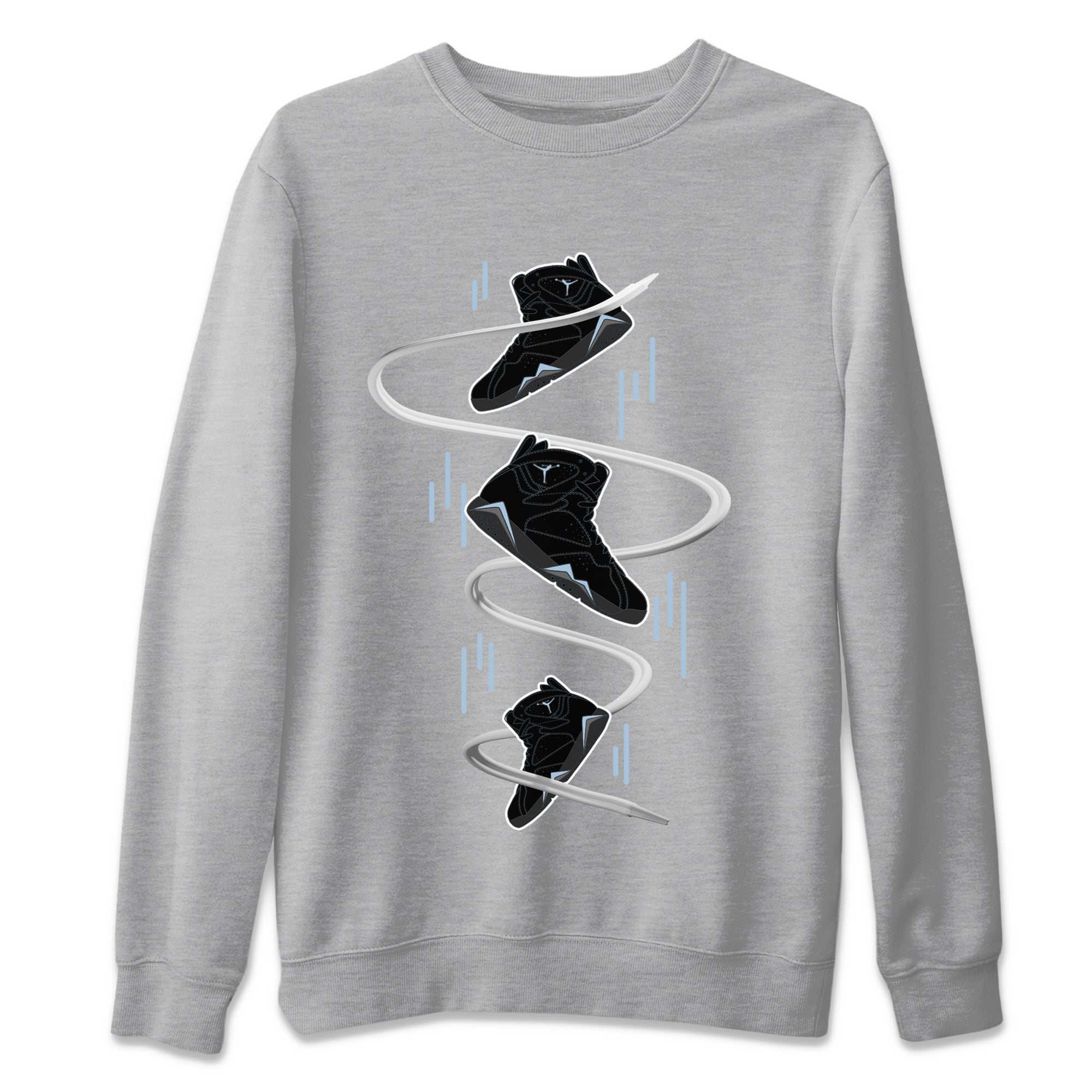 Air Jordan 7 Chambray Sneaker Match Tees Sneaker Drop Sneaker Tees AJ7 Chambray Sneaker Release Tees Unisex Shirts Heather Grey 2