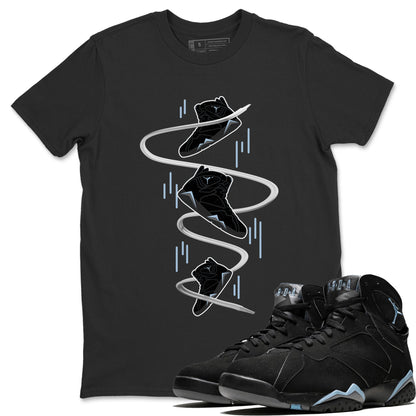 Air Jordan 7 Chambray Sneaker Match Tees Sneaker Drop Sneaker Tees AJ7 Chambray Sneaker Release Tees Unisex Shirts Black 1