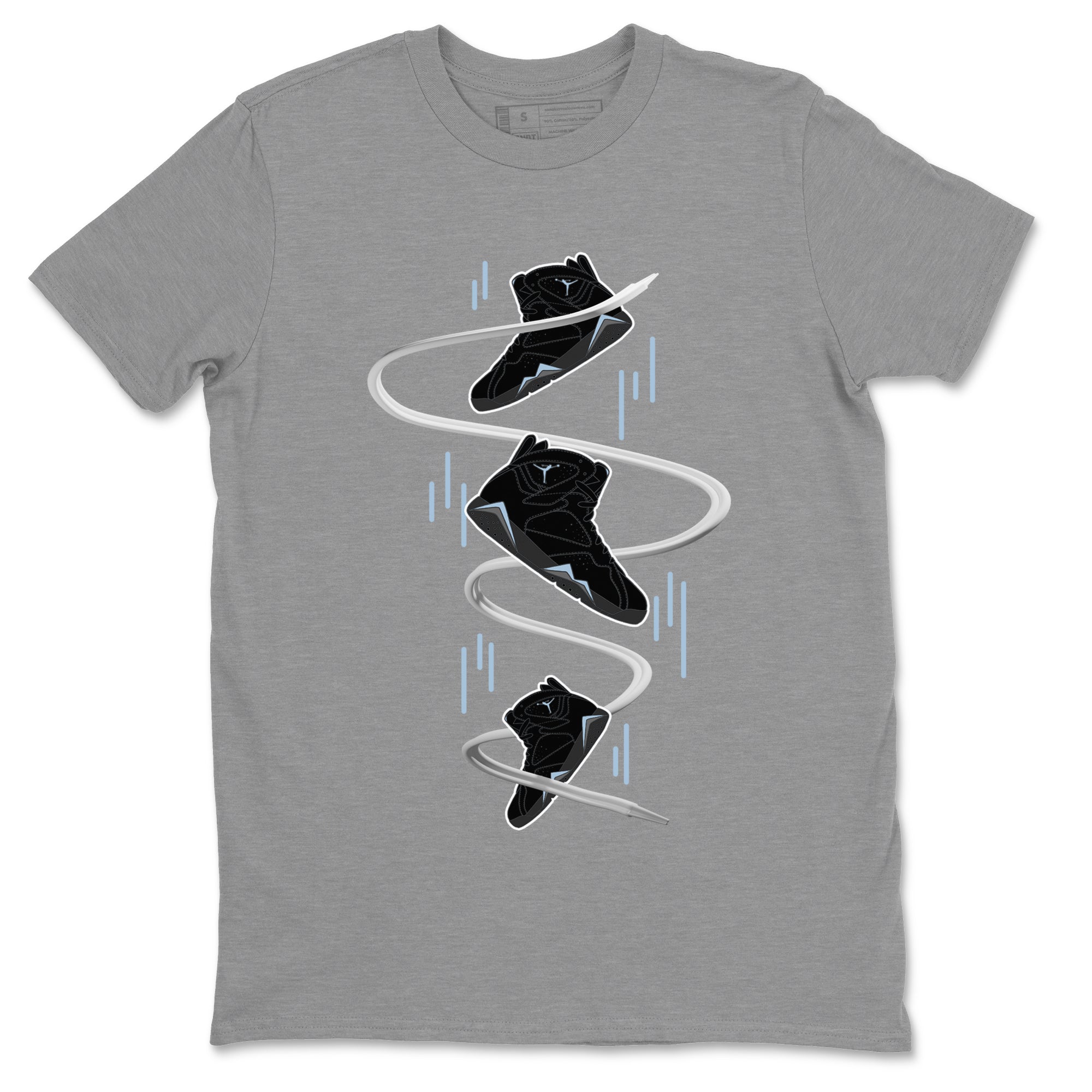 Air Jordan 7 Chambray Sneaker Match Tees Sneaker Drop Sneaker Tees AJ7 Chambray Sneaker Release Tees Unisex Shirts Heather Grey 2