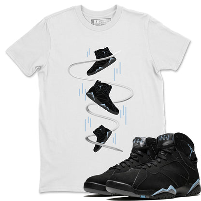 Air Jordan 7 Chambray Sneaker Match Tees Sneaker Drop Sneaker Tees AJ7 Chambray Sneaker Release Tees Unisex Shirts White 1