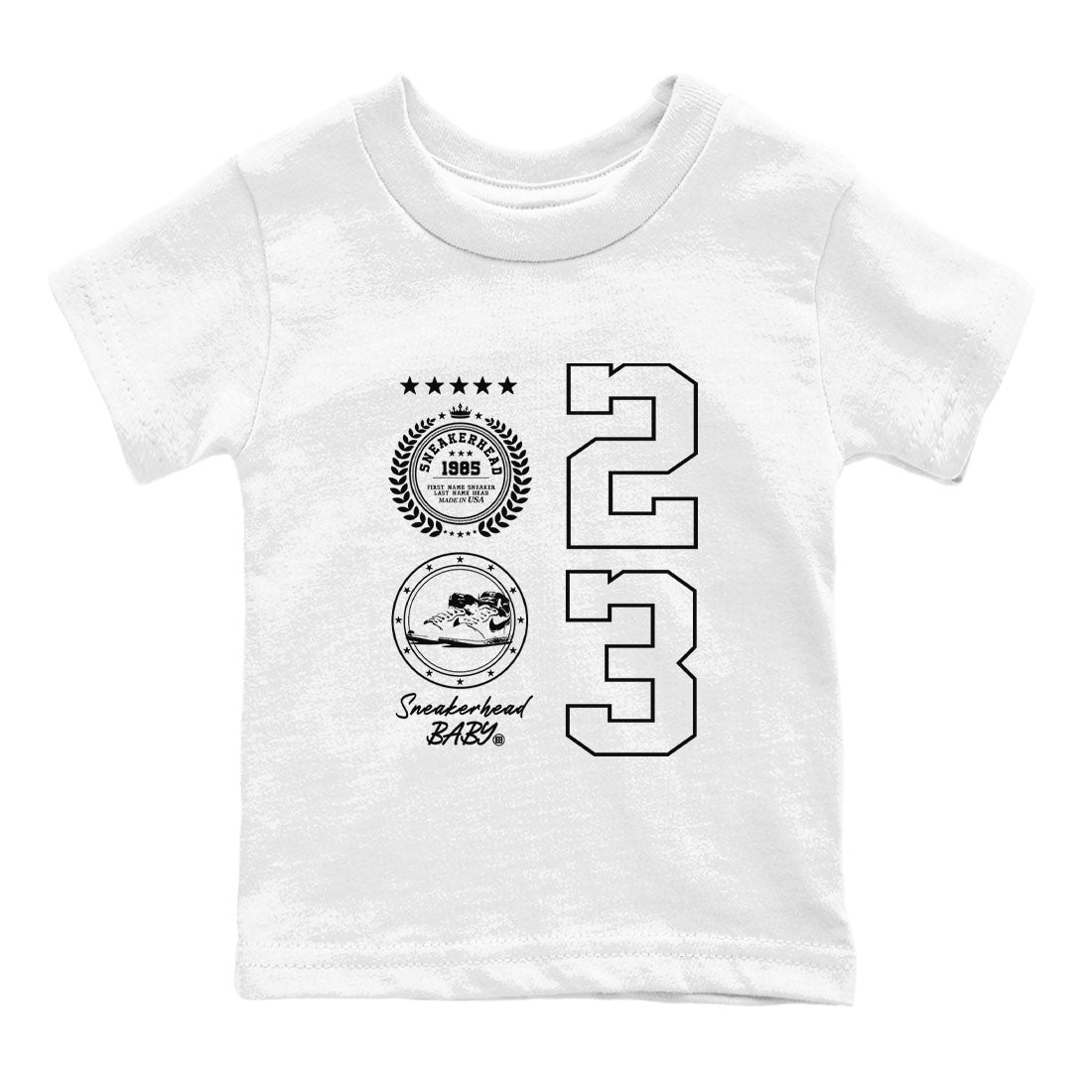 Air Jordan 1 High OG Black White shirt to match jordans streetwear brand Sneaker Emblem sneaker tees 1s Black White Drip Gear Zone baby toddler White 2 cotton Shirt