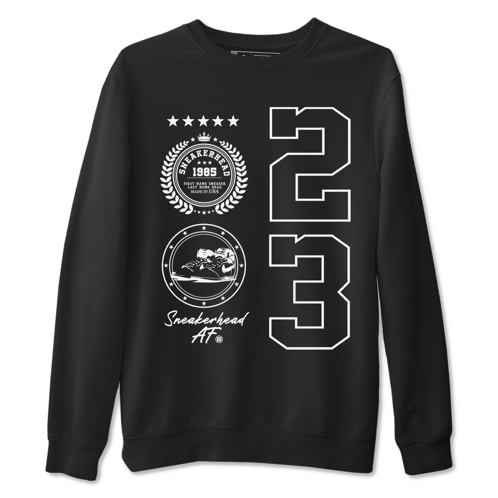 Air Jordan 1 High OG Black White shirt to match jordans streetwear brand Sneaker Emblem sneaker tees 1s Black White Drip Gear Zone unisex cotton Black 2 crew neck shirt
