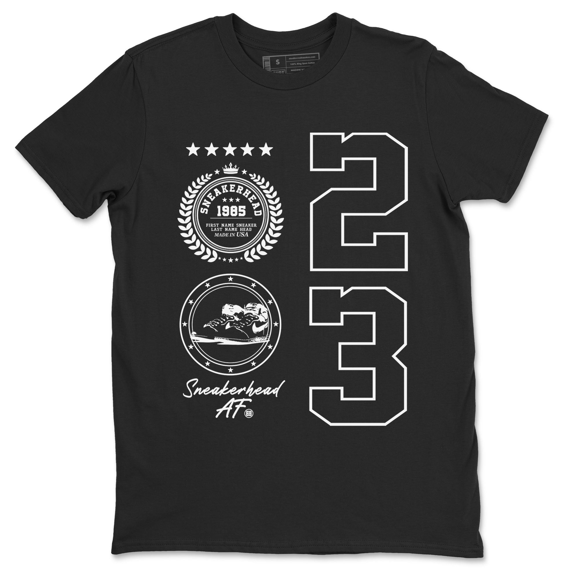 Air Jordan 1 High OG Black White shirt to match jordans streetwear brand Sneaker Emblem sneaker tees 1s Black White Drip Gear Zone unisex cotton Black 2 crew neck shirt