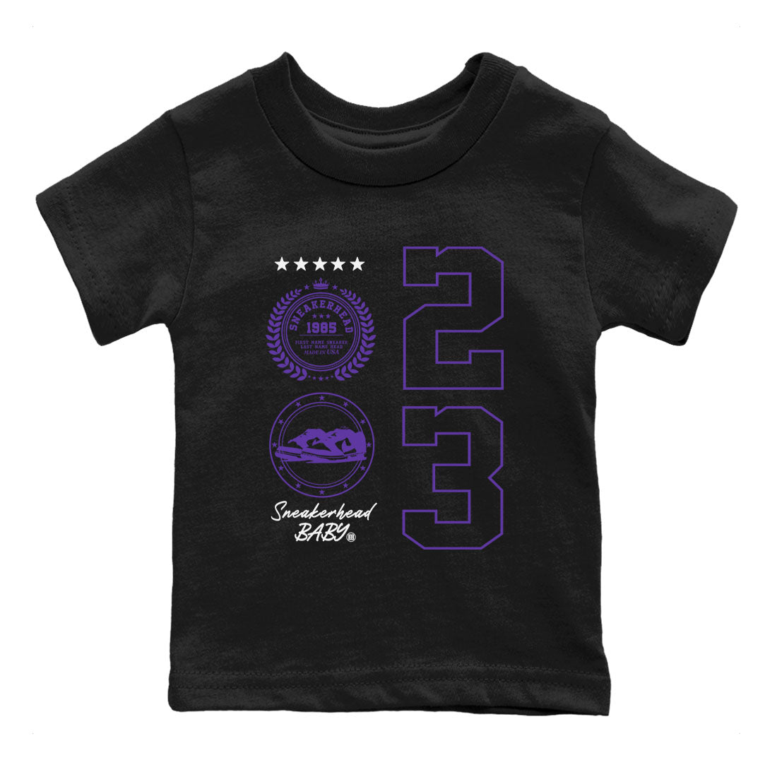 Sneaker Emblem sneaker match tees to Court Purple Dunks street fashion brand for shirts to match Jordans Drip Gear Zone Dunk Low Court Purple unisex t-shirt Black 2 youth shirt