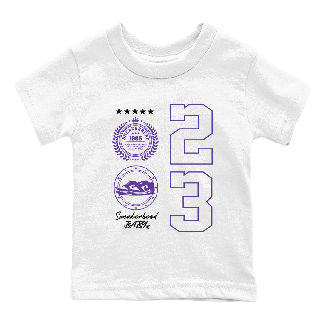 Sneaker Emblem sneaker match tees to Court Purple Dunks street fashion brand for shirts to match Jordans Drip Gear Zone Dunk Low Court Purple unisex t-shirt White 2 youth shirt