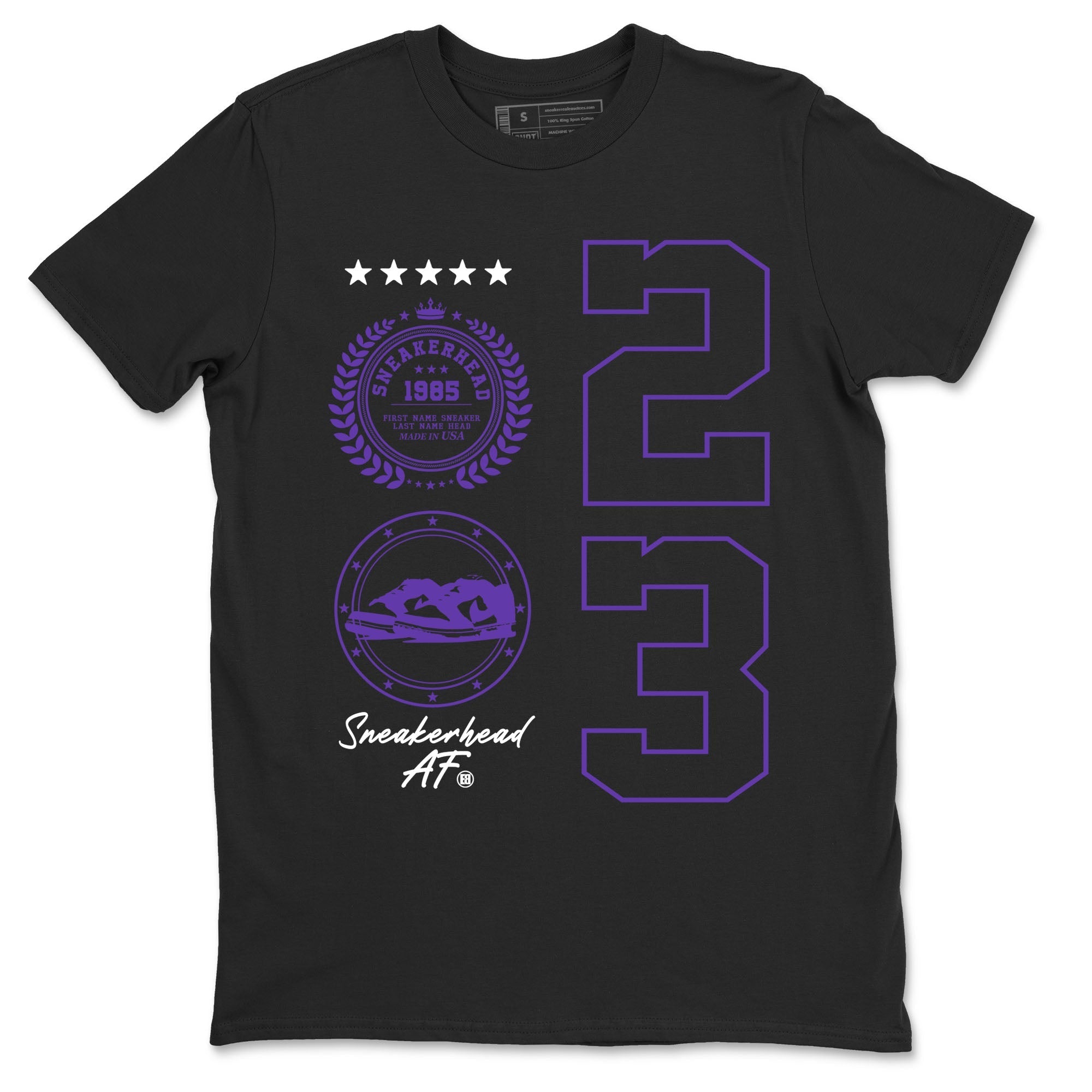 Sneaker Emblem sneaker match tees to Court Purple Dunks street fashion brand for shirts to match Jordans Drip Gear Zone Dunk Low Court Purple unisex t-shirt Black 2 unisex shirt