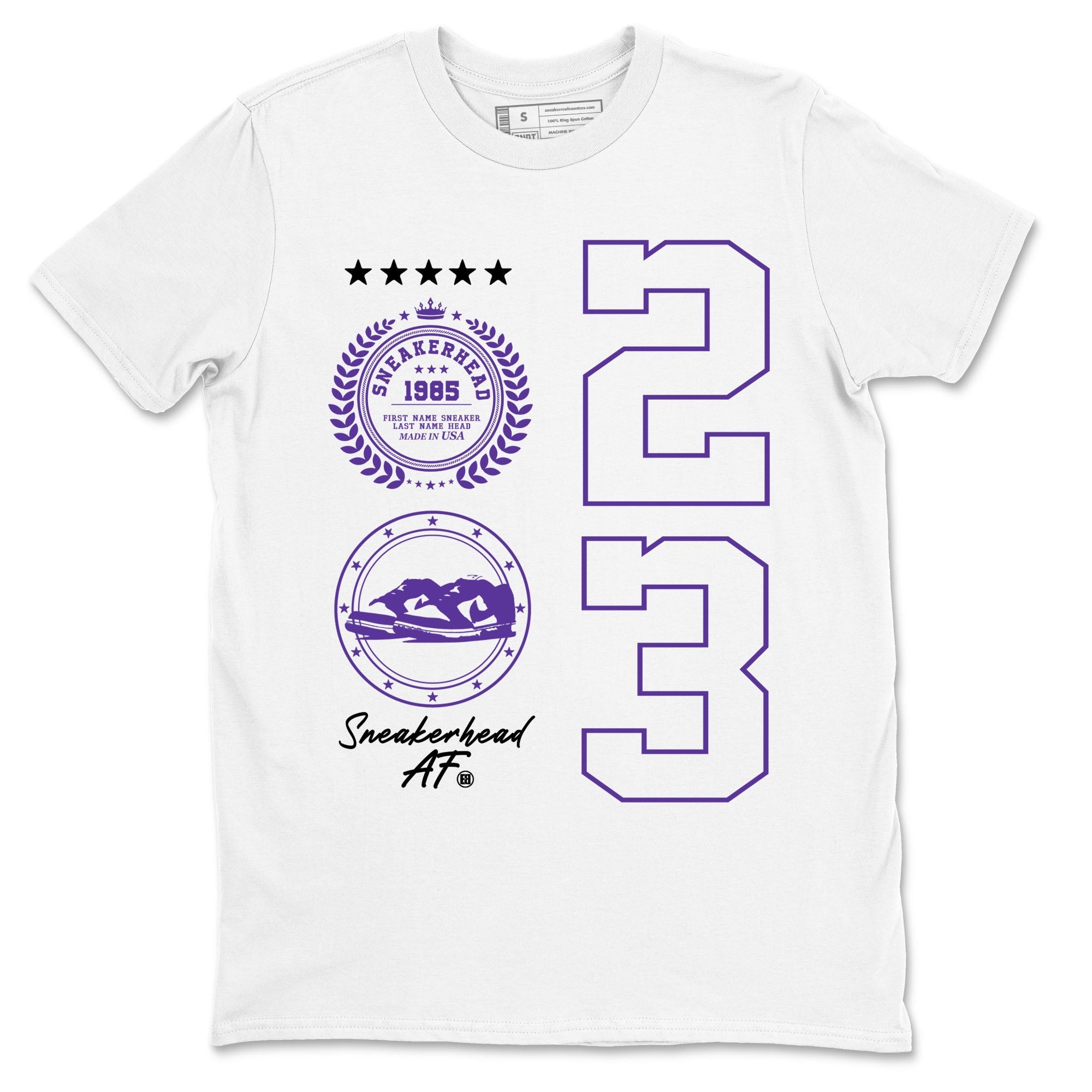 Sneaker Emblem sneaker match tees to Court Purple Dunks street fashion brand for shirts to match Jordans Drip Gear Zone Dunk Low Court Purple unisex t-shirt White 2 unisex shirt