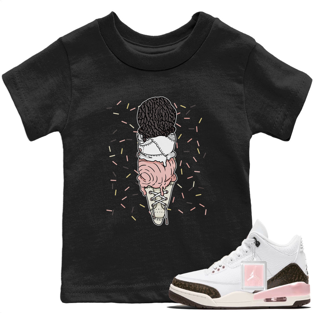 Jordan 3 Atmosphere Sneaker Matching T-Shirt Sneaker Flavor Cones Sneaker Tees Jordan 3 Atmosphere Sneaker Release Tees Kids Shirts