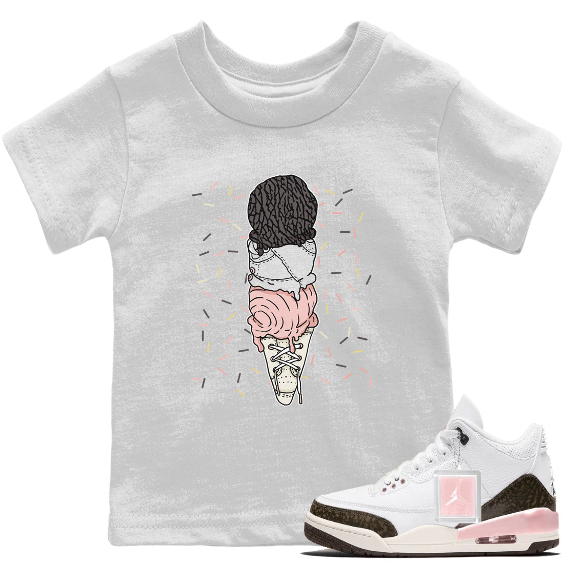 Jordan 3 Atmosphere Sneaker Matching T-Shirt Sneaker Flavor Cones Sneaker Tees Jordan 3 Atmosphere Sneaker Release Tees Kids Shirts