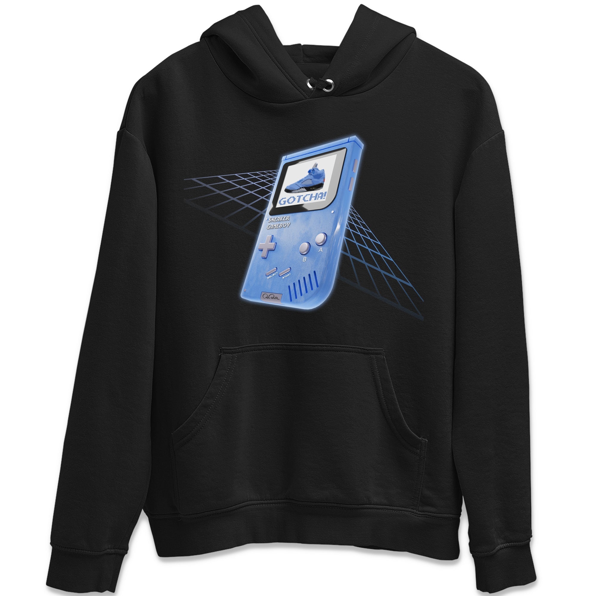 Air Jordan 5 UNC Sneaker Tees Drip Gear Zone Sneaker Game Boy Sneaker Tees AJ5 UNC Shirt Unisex Shirts Black 2