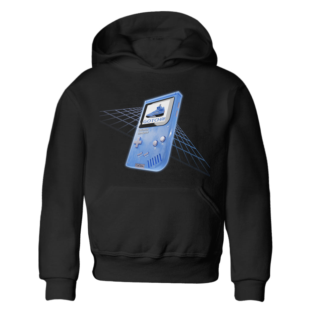 Air Jordan 5 UNC Sneaker Tees Drip Gear Zone Sneaker Game Boy Sneaker Tees AJ5 UNC Shirt Kids Shirts Black 2