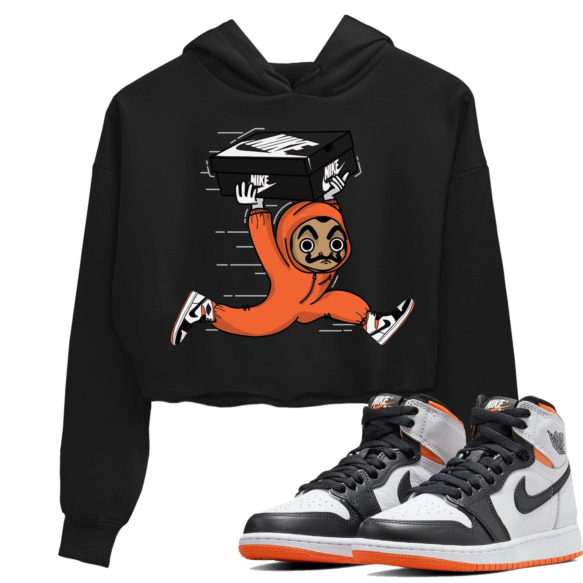 Jordan 1 Electro Orange Sneaker Matching T-Shirt Sneaker Heist Sneaker Tees Jordan 1 Electro Orange Sneaker Release Tees Women's Shirts
