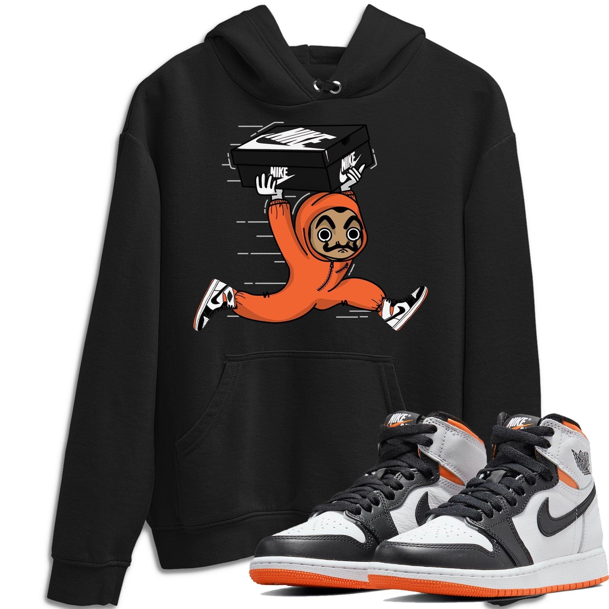 Jordan 1 Electro Orange Sneaker Matching T-Shirt Sneaker Heist Sneaker Tees Jordan 1 Electro Orange Sneaker Release Tees Crew Neck Tees