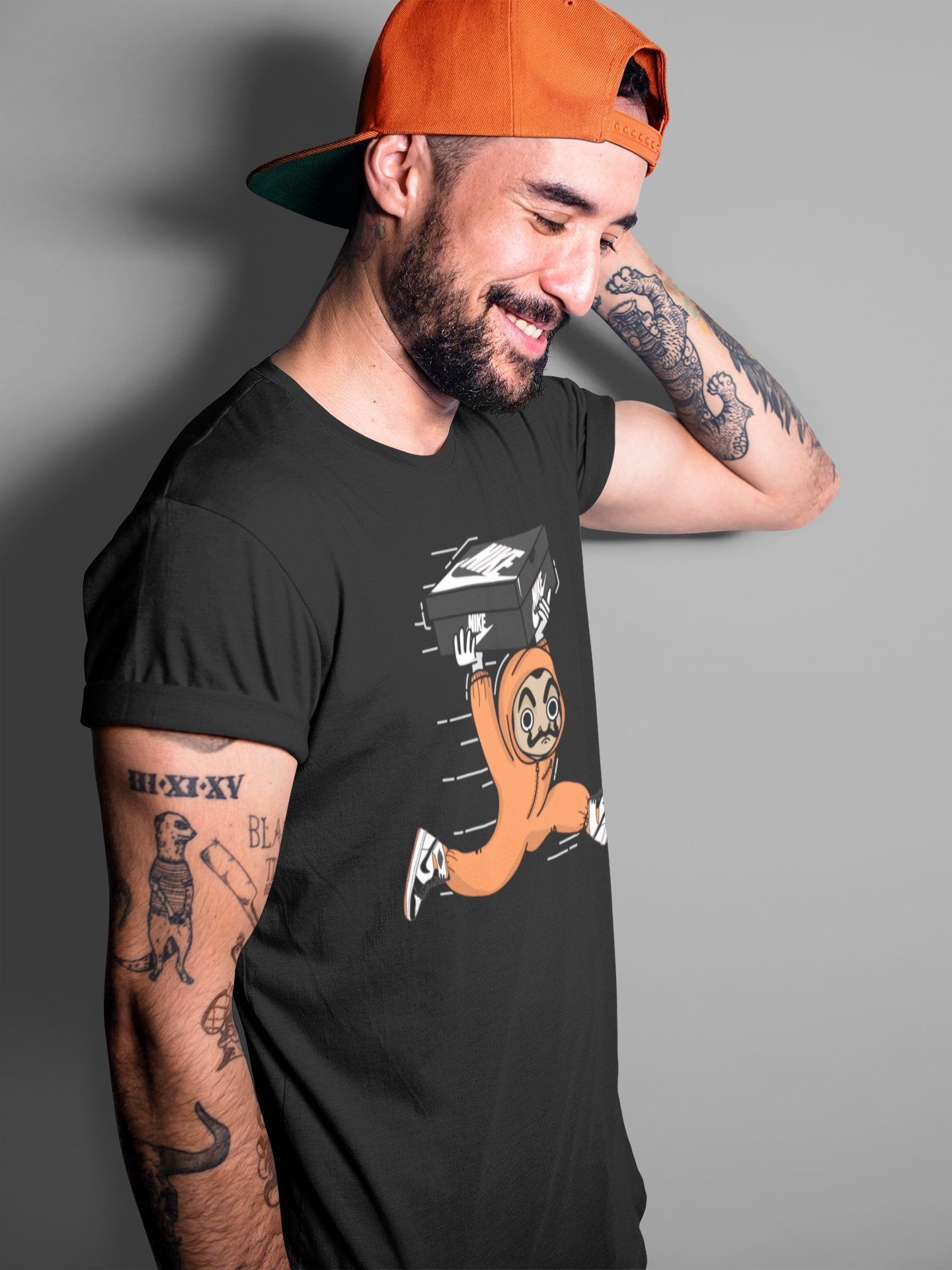 Jordan 1 Electro Orange Sneaker Matching T-Shirt Sneaker Heist Sneaker Tees Jordan 1 Electro Orange Sneaker Release Tees Crew Neck Tees