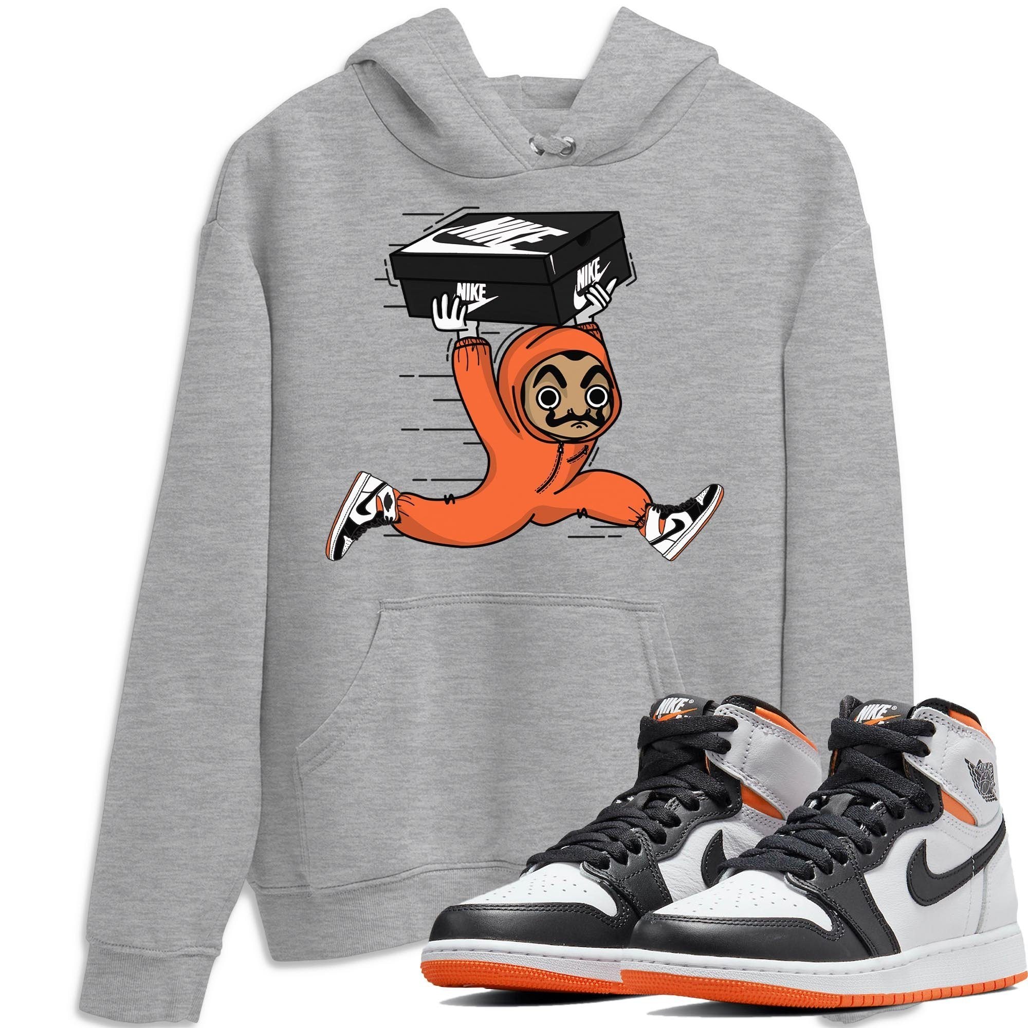 Jordan 1 Electro Orange Sneaker Matching T-Shirt Sneaker Heist Sneaker Tees Jordan 1 Electro Orange Sneaker Release Tees Crew Neck Tees
