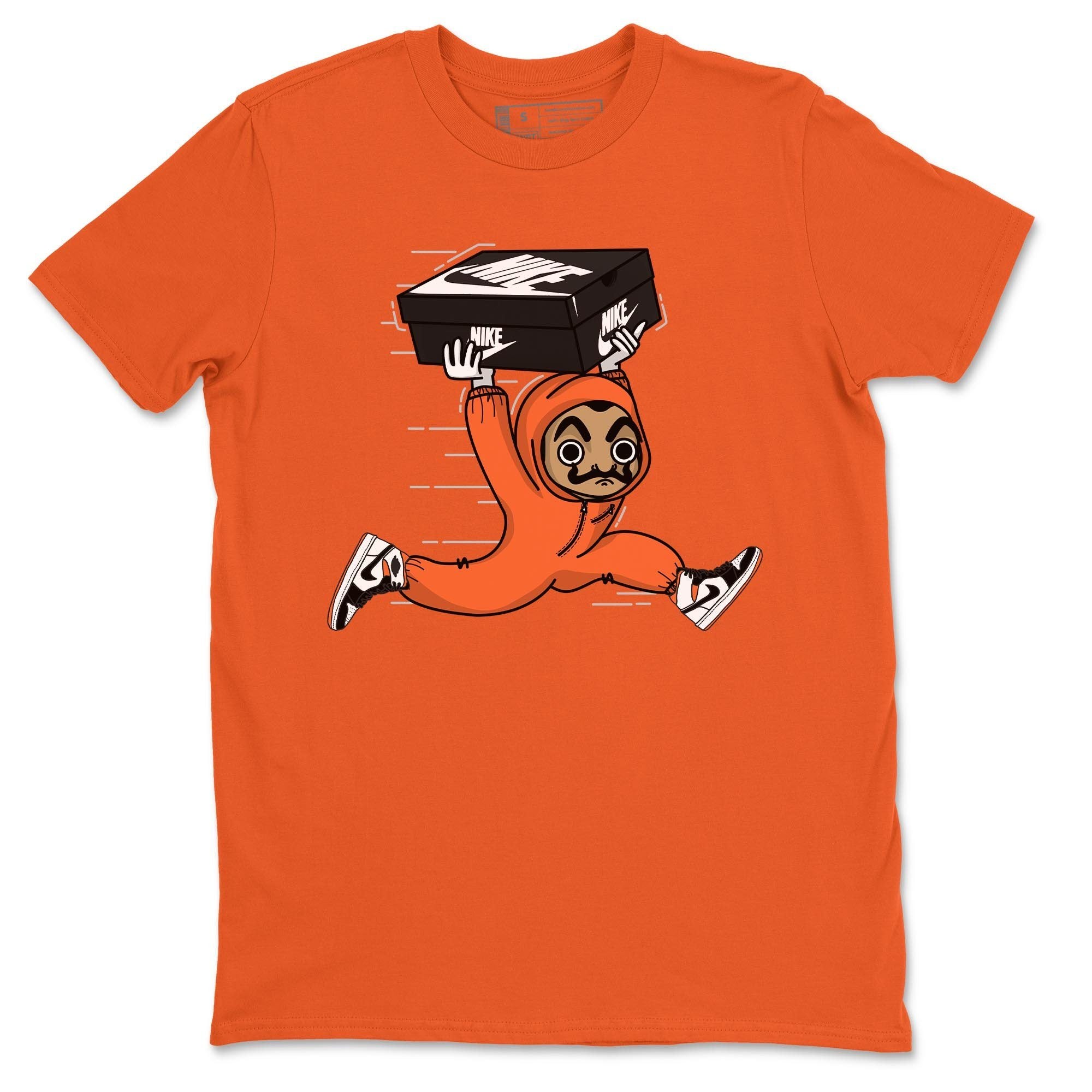 Jordan 1 Electro Orange Sneaker Matching T-Shirt Sneaker Heist Sneaker Tees Jordan 1 Electro Orange Sneaker Release Tees Crew Neck Tees