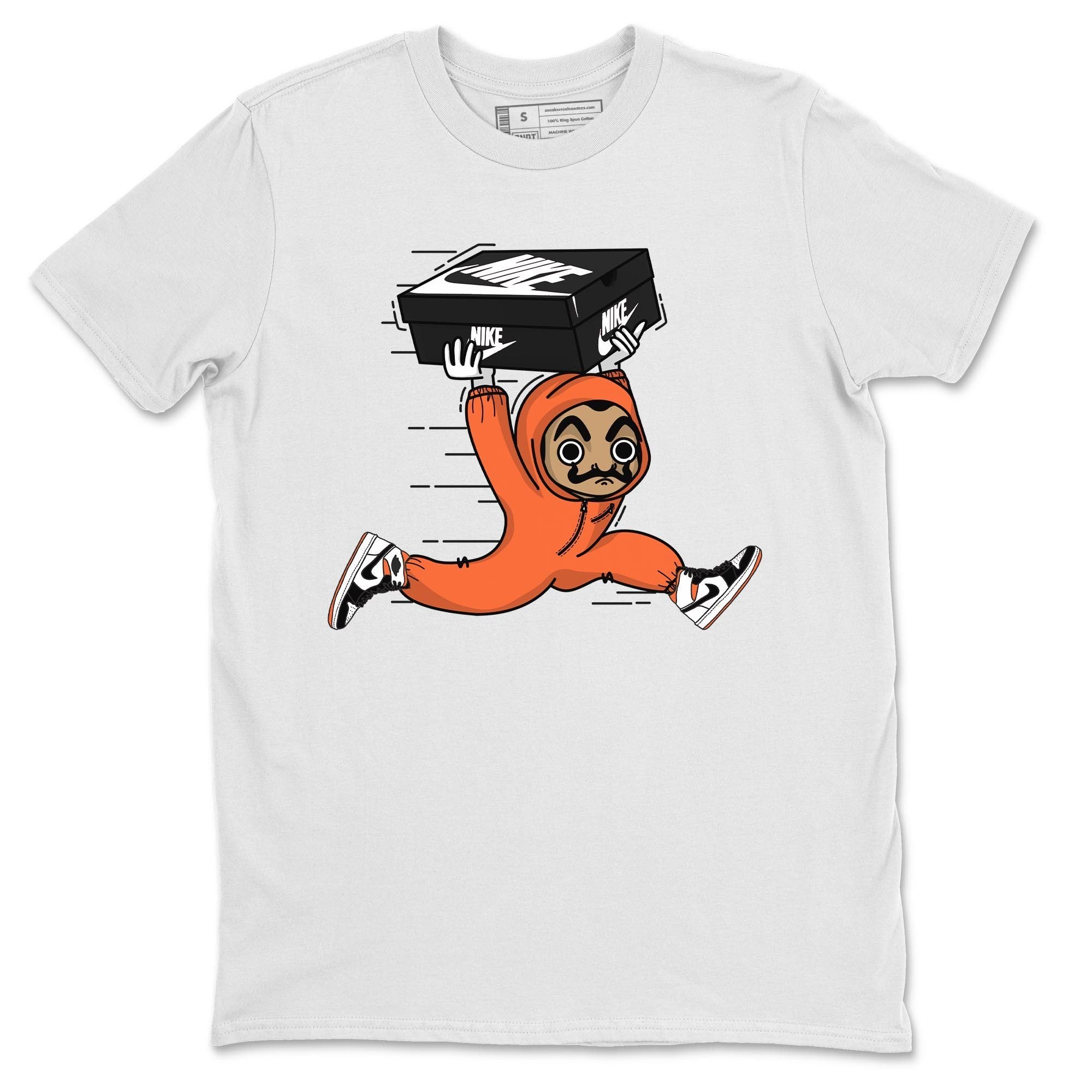 Jordan 1 Electro Orange Sneaker Matching T-Shirt Sneaker Heist Sneaker Tees Jordan 1 Electro Orange Sneaker Release Tees Crew Neck Tees