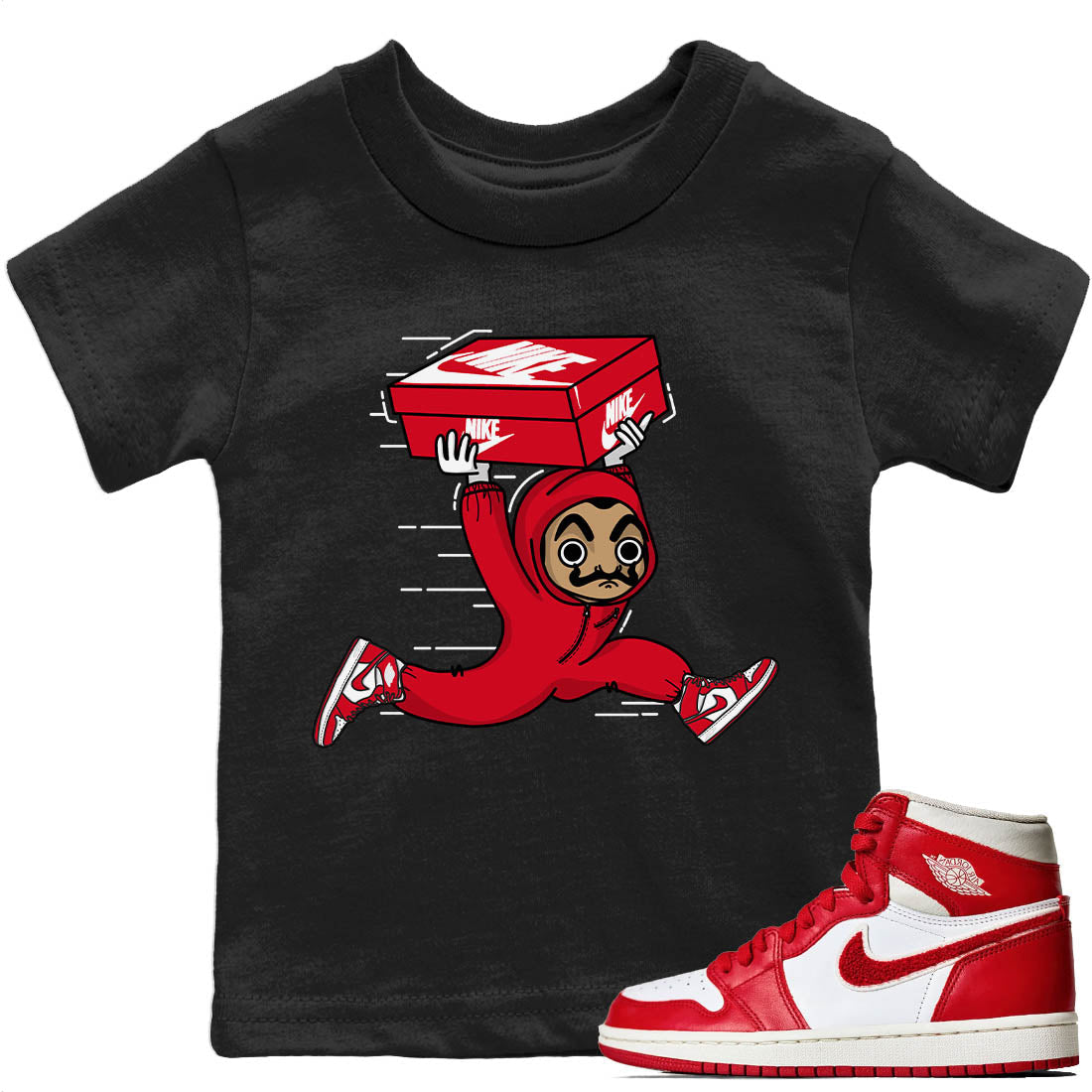 Jordan 1 Newstalgia Sneaker Matching T-Shirt Sneaker Heist Sneaker Tees Jordan 1 Newstalgia Sneaker Release Tees Kids Shirts