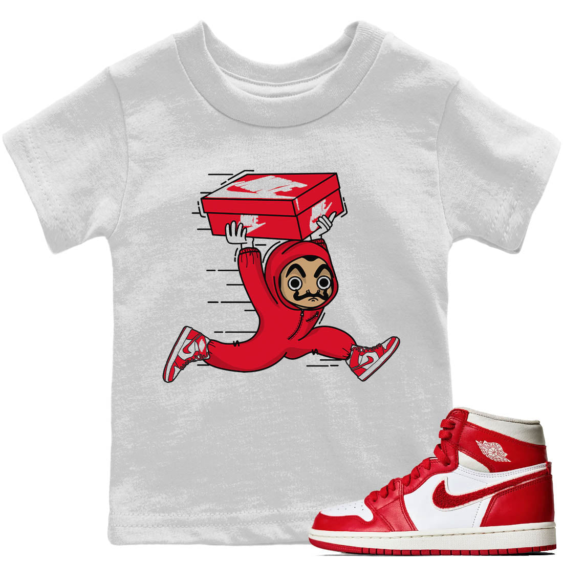 Jordan 1 Newstalgia Sneaker Matching T-Shirt Sneaker Heist Sneaker Tees Jordan 1 Newstalgia Sneaker Release Tees Kids Shirts
