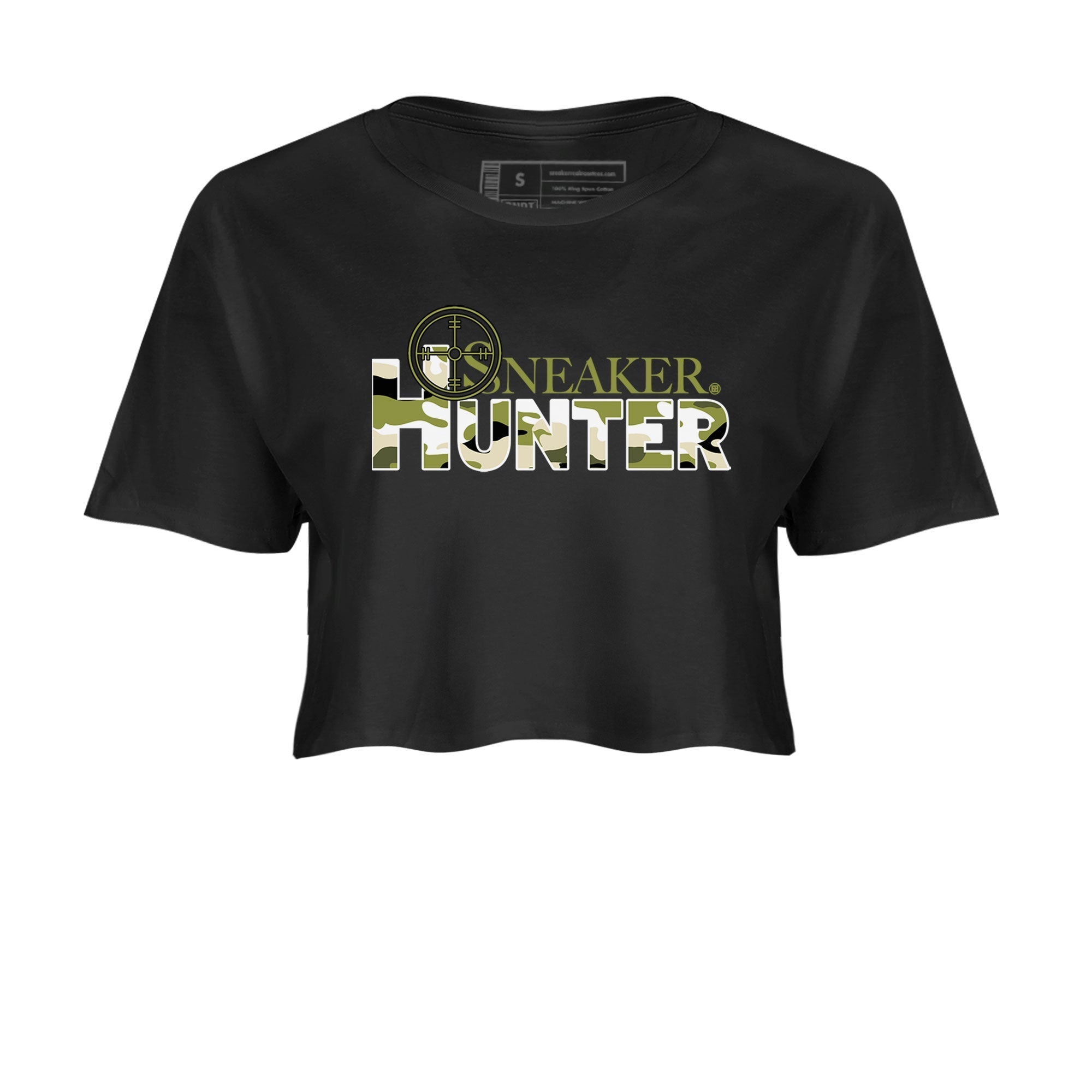 Air Jordan 1 X Travis Scott Golf Olive shirt to match jordans Sneaker Hunter Streetwear Sneaker Shirt Air Jordan 1 Travis Scott Golf Drip Gear Zone Sneaker Matching Clothing Black 2 Crop T-Shirt