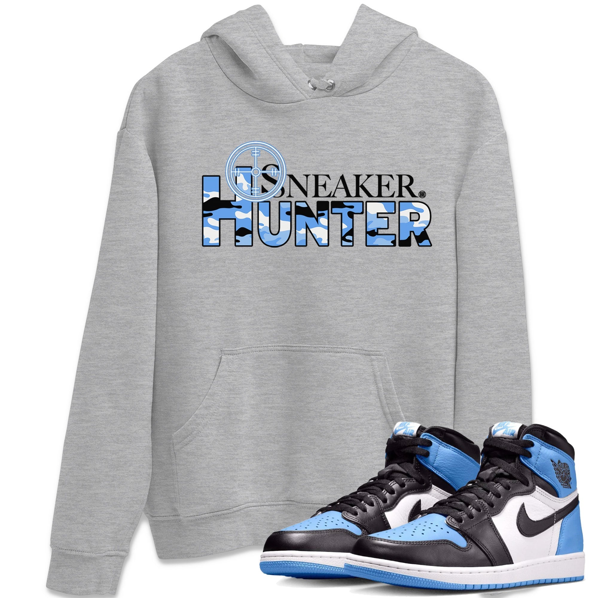 Air Jordan 1 Retro High OG UNC Toe shirt to match jordans Sneaker Hunter Streetwear Sneaker Shirt Air Jordan 1 High OG University Blue Drip Gear Zone Sneaker Matching Clothing Unisex Heather Grey 1 T-Shirt