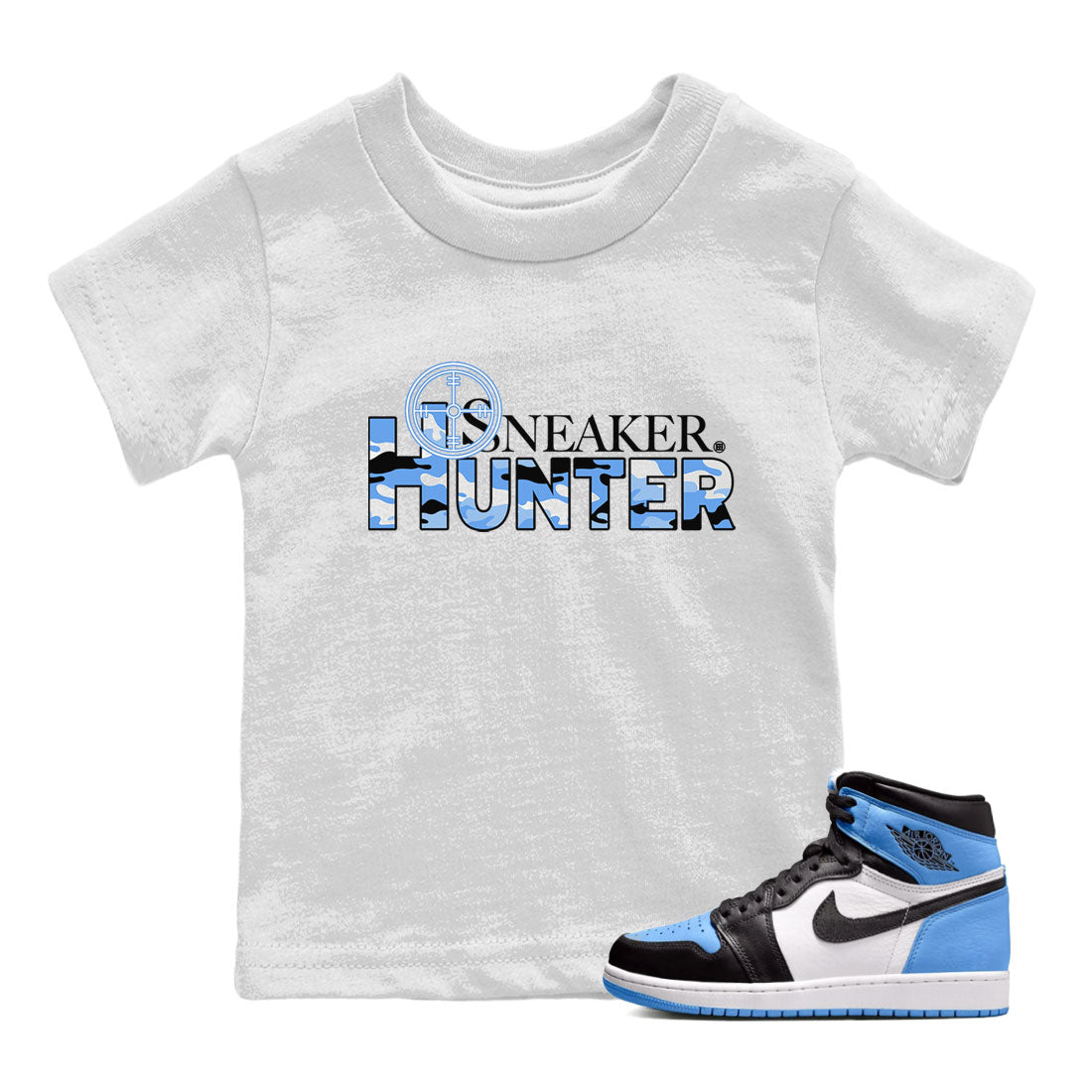 Air Jordan 1 Retro High OG UNC Toe shirt to match jordans Sneaker Hunter Streetwear Sneaker Shirt Air Jordan 1 High OG University Blue Drip Gear Zone Sneaker Matching Clothing Baby Toddler White 1 T-Shirt