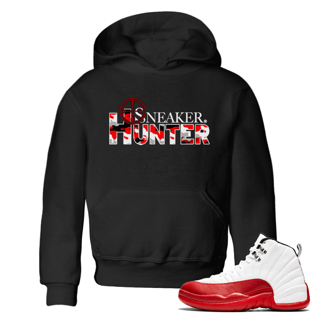 Air Jordan 12 Cherry shirt to match jordans Sneaker Hunter Streetwear Sneaker Shirt Air Jordan 12 Retro Cherry Drip Gear Zone Sneaker Matching Clothing Baby Toddler Black 1 T-Shirt