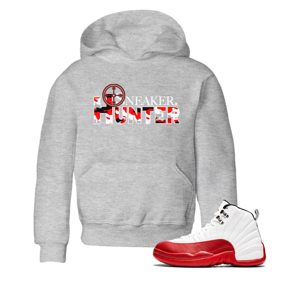 Air Jordan 12 Cherry shirt to match jordans Sneaker Hunter Streetwear Sneaker Shirt Air Jordan 12 Retro Cherry Drip Gear Zone Sneaker Matching Clothing Baby Toddler Heather Grey 1 T-Shirt