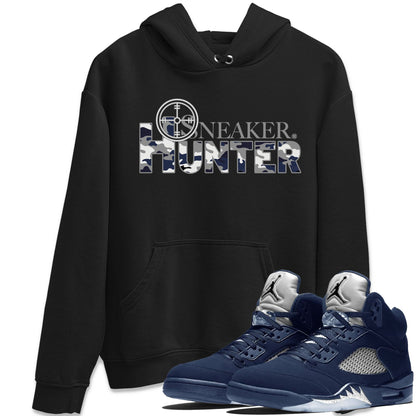 Air Jordan 5 Retro Georgetown shirt to match jordans Sneaker Hunter Streetwear Sneaker Shirt Air Jordan 5 Georgetown Drip Gear Zone Sneaker Matching Clothing Unisex Black 1 T-Shirt