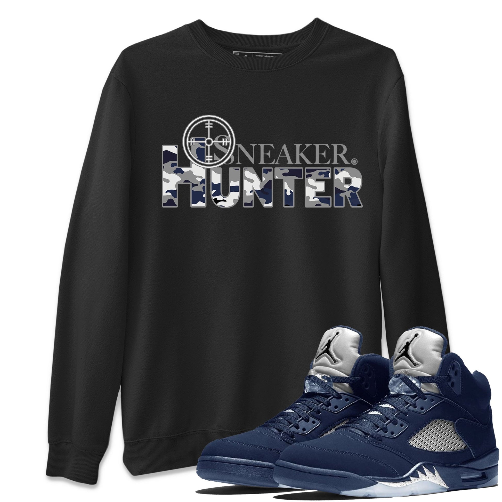 Air Jordan 5 Retro Georgetown shirt to match jordans Sneaker Hunter Streetwear Sneaker Shirt Air Jordan 5 Georgetown Drip Gear Zone Sneaker Matching Clothing Unisex Black 1 T-Shirt