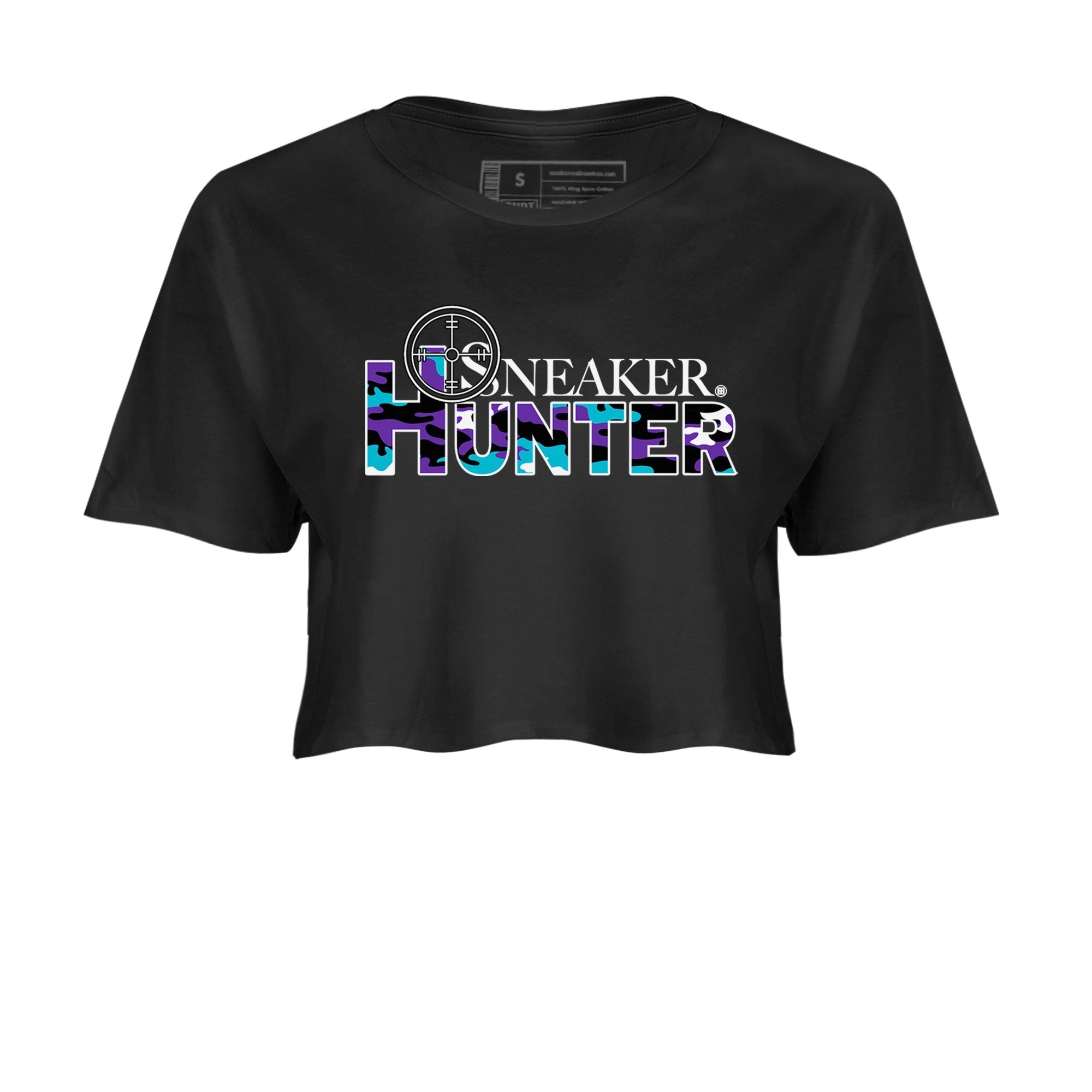 6s Aqua shirt to match jordans Sneaker Hunter Streetwear Sneaker Shirt Air Jordan 6 Aqua Drip Gear Zone Sneaker Matching Clothing Black 2 Crop T-Shirt