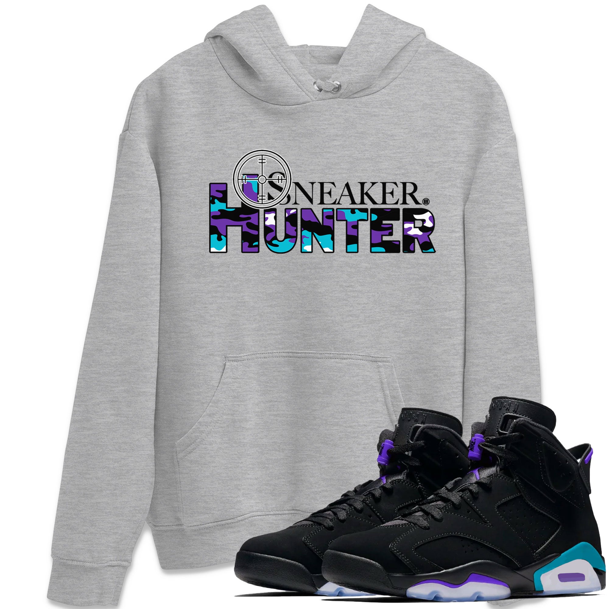 6s Aqua shirt to match jordans Sneaker Hunter Streetwear Sneaker Shirt Air Jordan 6 Aqua Drip Gear Zone Sneaker Matching Clothing Unisex Heather Grey 1 T-Shirt