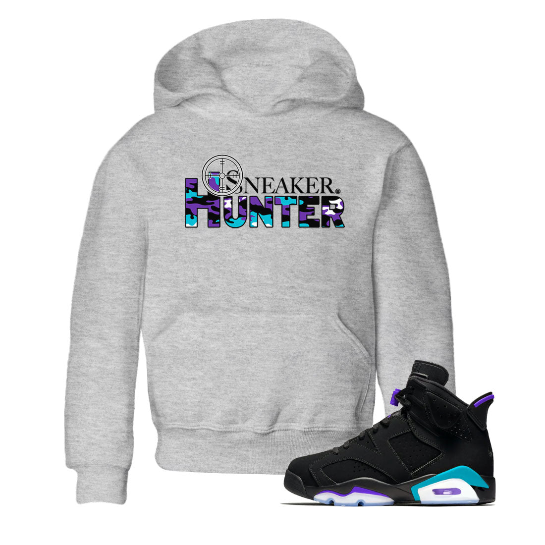 6s Aqua shirt to match jordans Sneaker Hunter Streetwear Sneaker Shirt Air Jordan 6 Aqua Drip Gear Zone Sneaker Matching Clothing Baby Toddler Heather Grey 1 T-Shirt