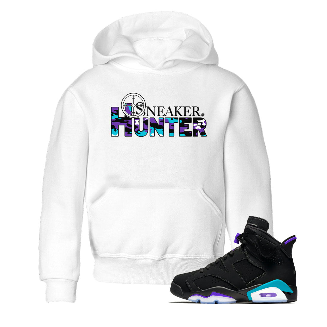 6s Aqua shirt to match jordans Sneaker Hunter Streetwear Sneaker Shirt Air Jordan 6 Aqua Drip Gear Zone Sneaker Matching Clothing Baby Toddler White 1 T-Shirt