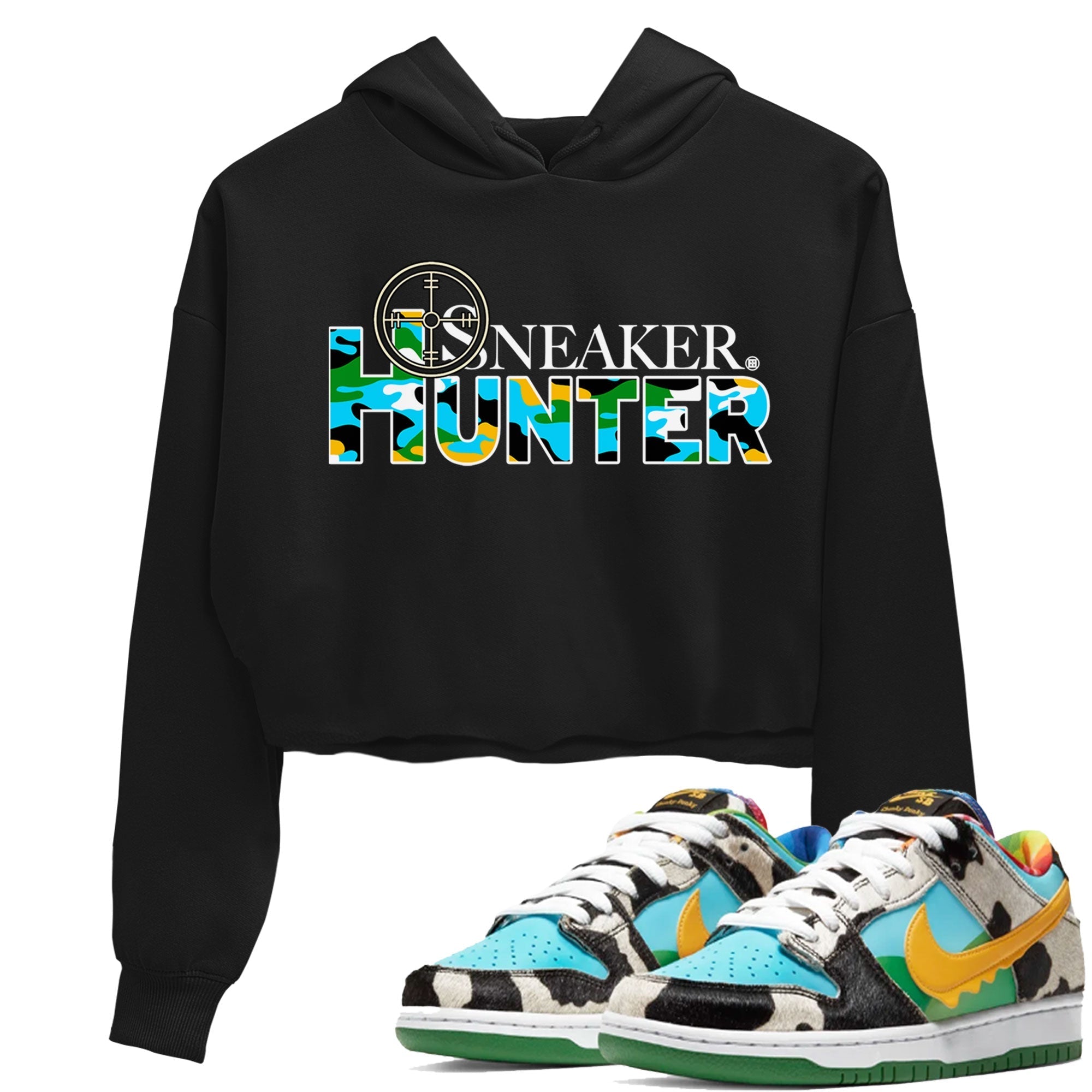 Dunk Chunky Dunky shirt to match jordans Sneaker Hunter Streetwear Sneaker Shirt Dunk Low Ben & Jerry's Chunky Dunky Drip Gear Zone Sneaker Matching Clothing Black 1 Crop T-Shirt