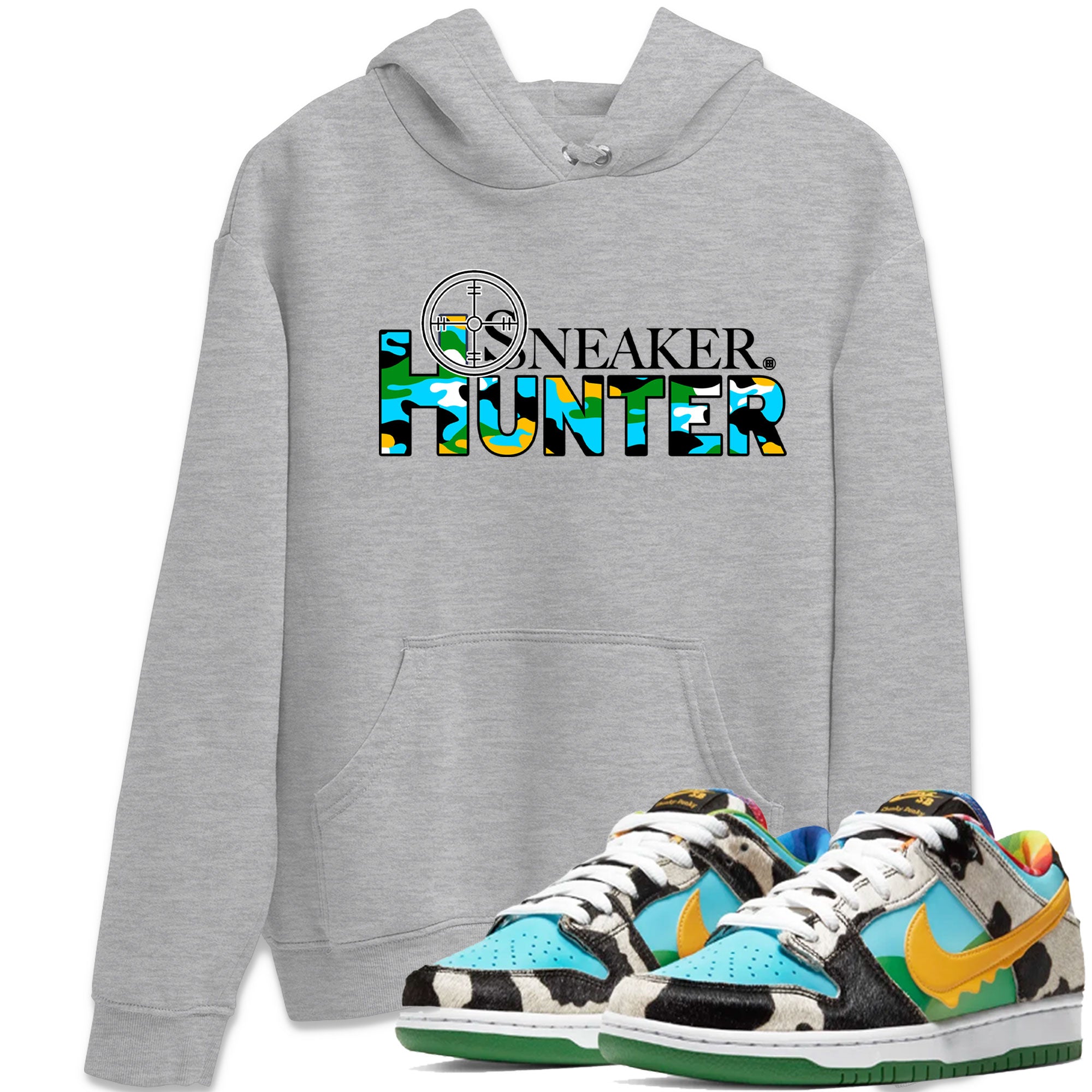 Dunk Chunky Dunky shirt to match jordans Sneaker Hunter Streetwear Sneaker Shirt Dunk Low Ben & Jerry's Chunky Dunky Drip Gear Zone Sneaker Matching Clothing Unisex Heather Grey 1 T-Shirt
