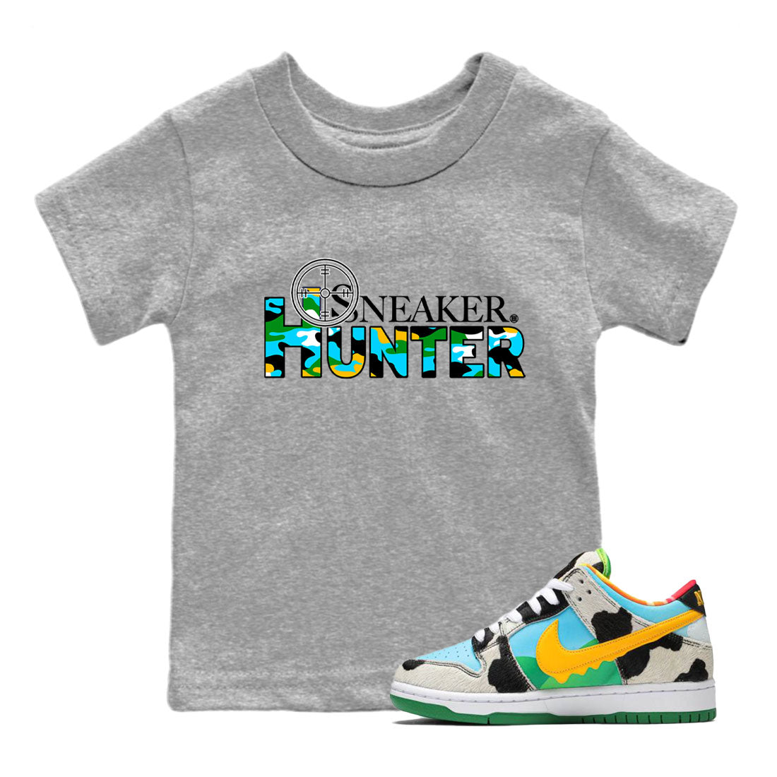 Dunk Chunky Dunky shirt to match jordans Sneaker Hunter Streetwear Sneaker Shirt Dunk Low Ben & Jerry's Chunky Dunky Drip Gear Zone Sneaker Matching Clothing Baby Toddler Heather Grey 1 T-Shirt