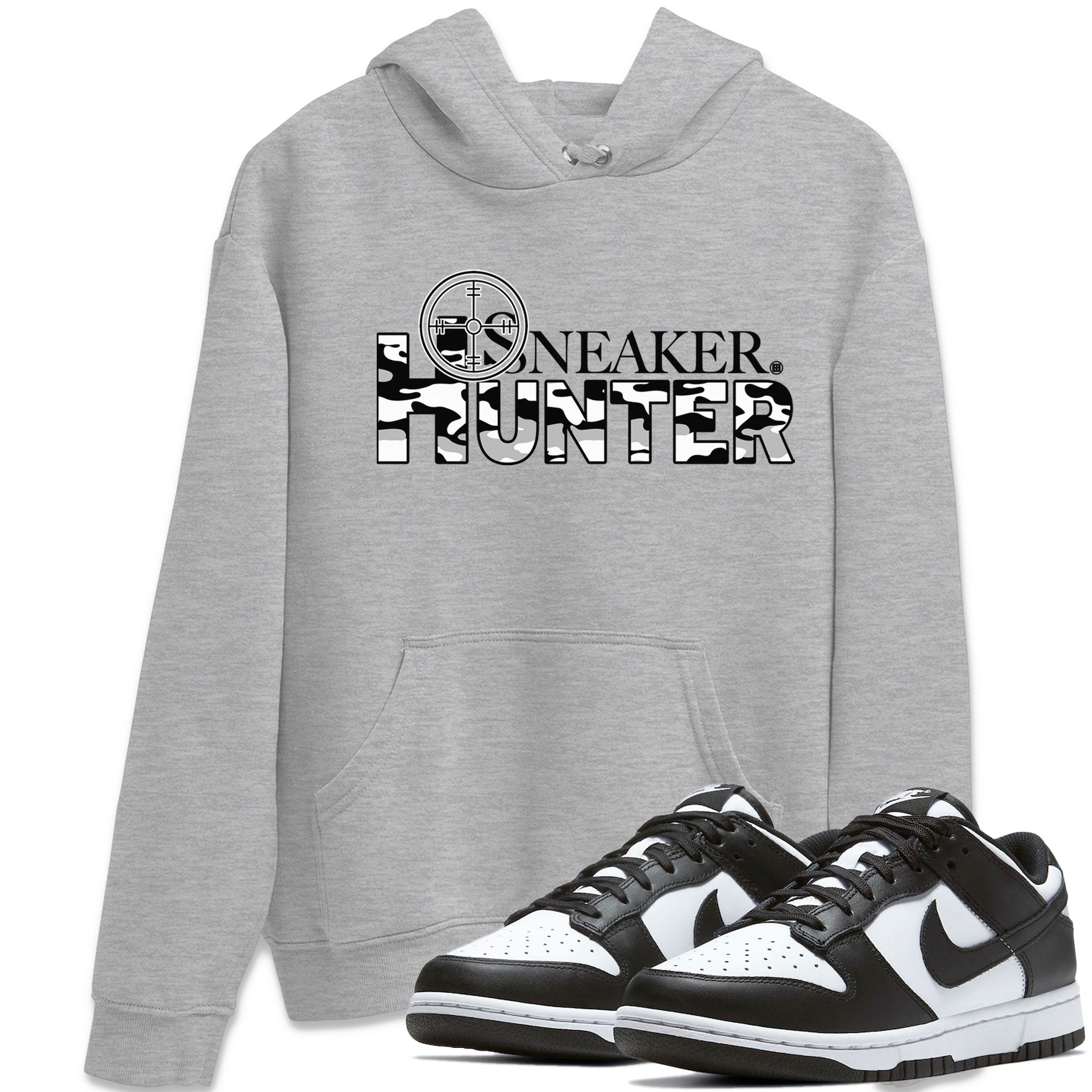Dunk Panda shirt to match jordans Sneaker Hunter Streetwear Sneaker Shirt Dunk Panda Drip Gear Zone Sneaker Matching Clothing Unisex Heather Grey 1 T-Shirt