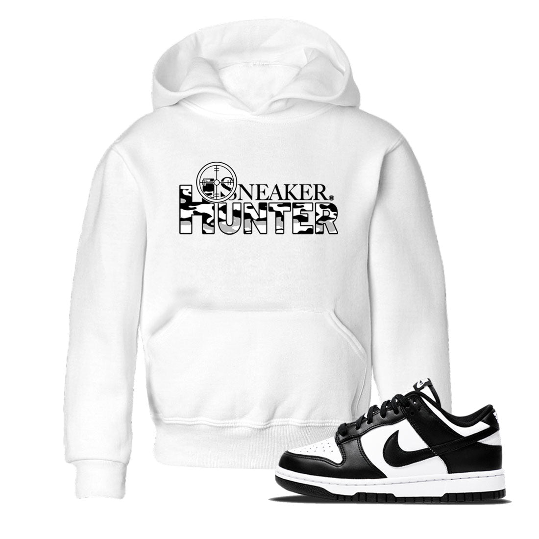 Dunk Panda shirt to match jordans Sneaker Hunter Streetwear Sneaker Shirt Dunk Panda Drip Gear Zone Sneaker Matching Clothing Baby Toddler White 1 T-Shirt