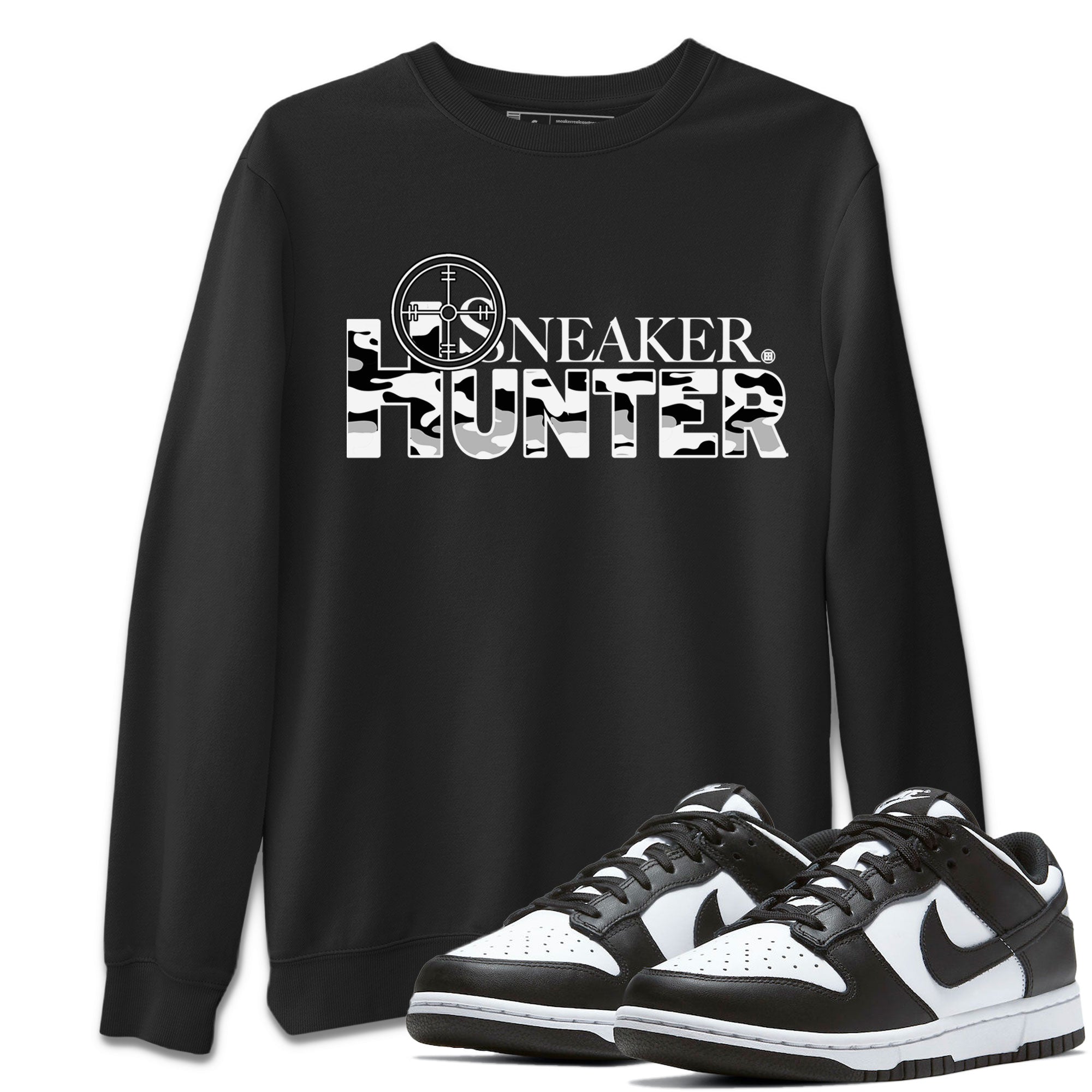Dunk Panda shirt to match jordans Sneaker Hunter Streetwear Sneaker Shirt Dunk Panda Drip Gear Zone Sneaker Matching Clothing Unisex Black 1 T-Shirt