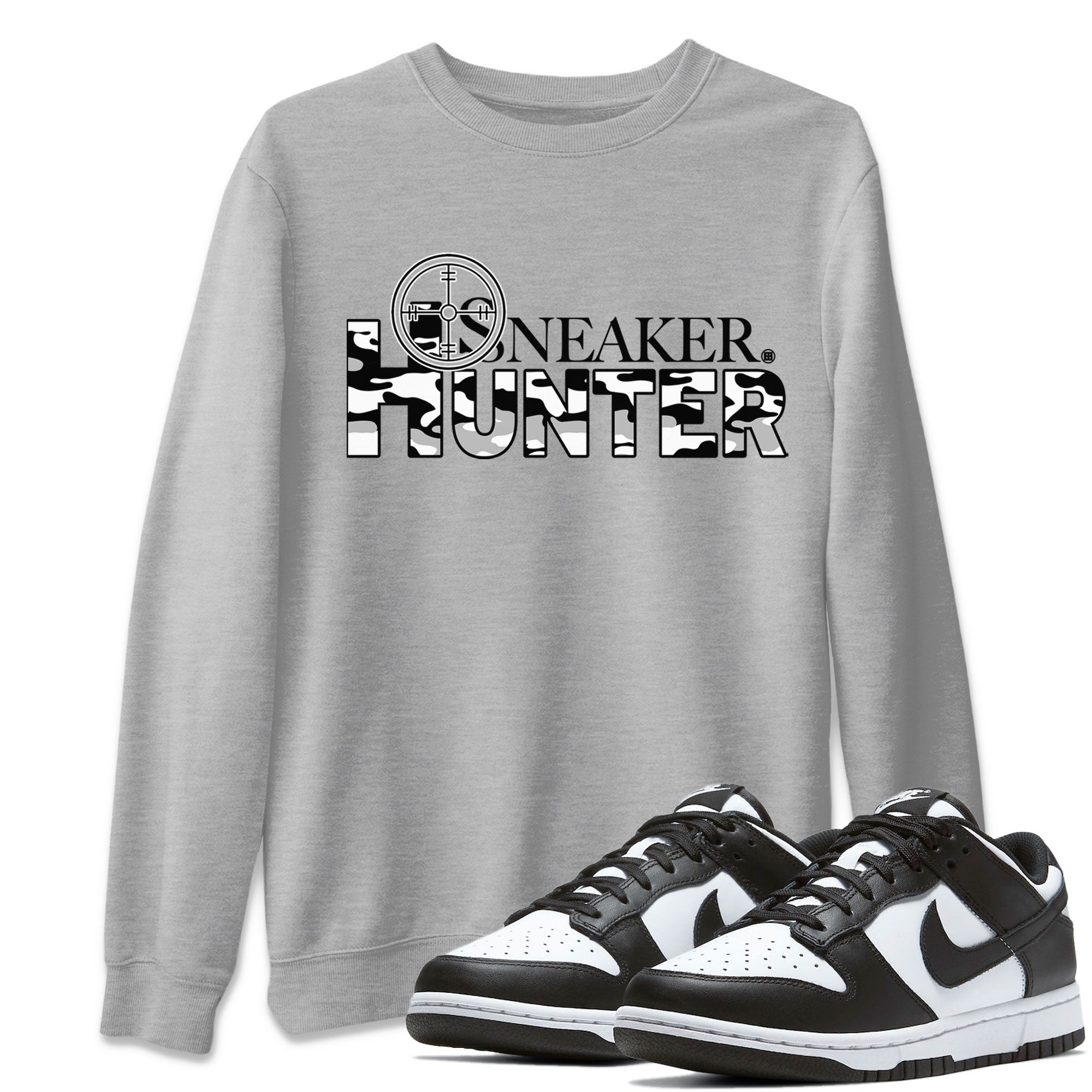 Dunk Panda shirt to match jordans Sneaker Hunter Streetwear Sneaker Shirt Dunk Panda Drip Gear Zone Sneaker Matching Clothing Unisex Heather Grey 1 T-Shirt