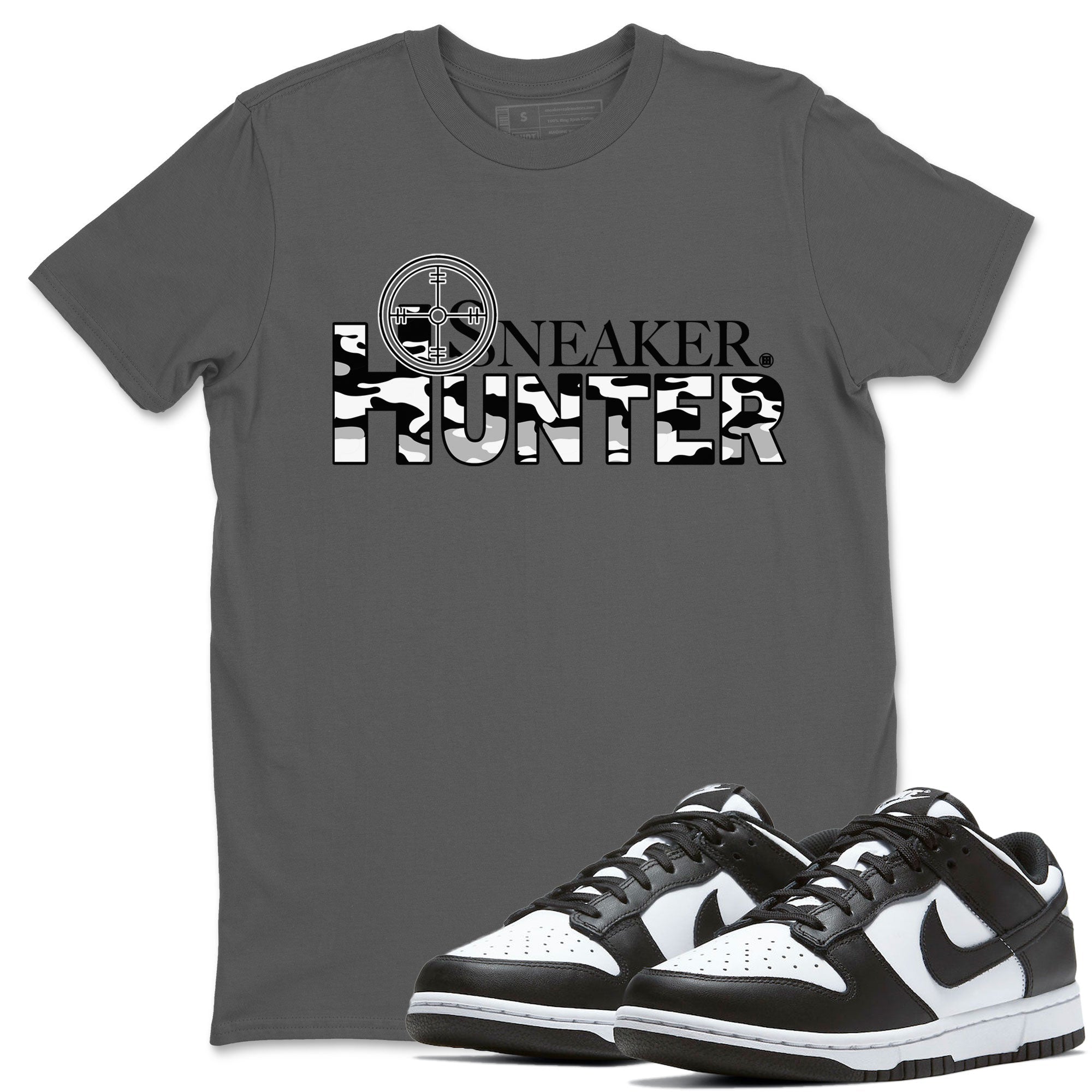 Dunk Panda shirt to match jordans Sneaker Hunter Streetwear Sneaker Shirt Dunk Panda Drip Gear Zone Sneaker Matching Clothing Unisex Cool Grey 1 T-Shirt