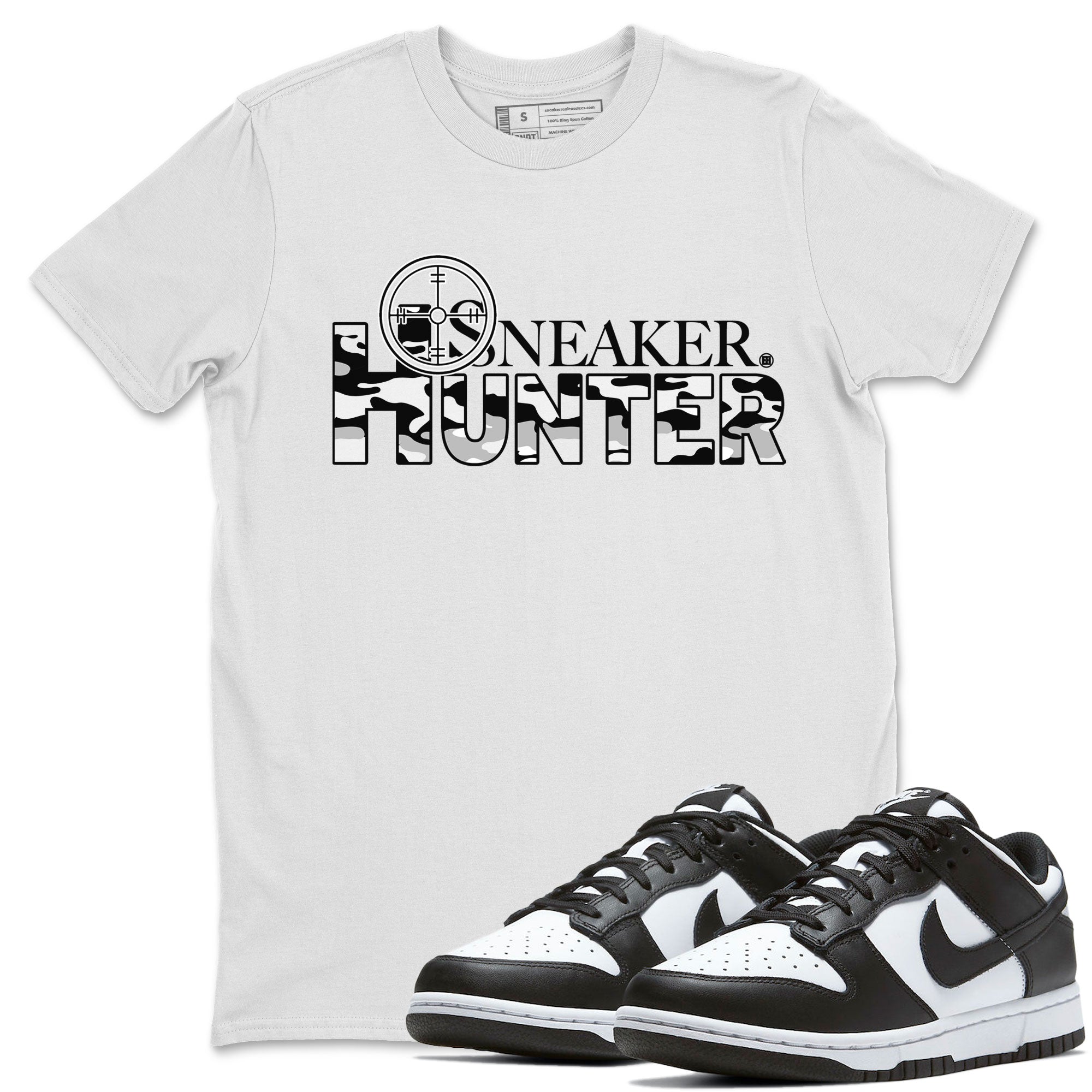 Dunk Panda shirt to match jordans Sneaker Hunter Streetwear Sneaker Shirt Dunk Panda Drip Gear Zone Sneaker Matching Clothing Unisex White 1 T-Shirt
