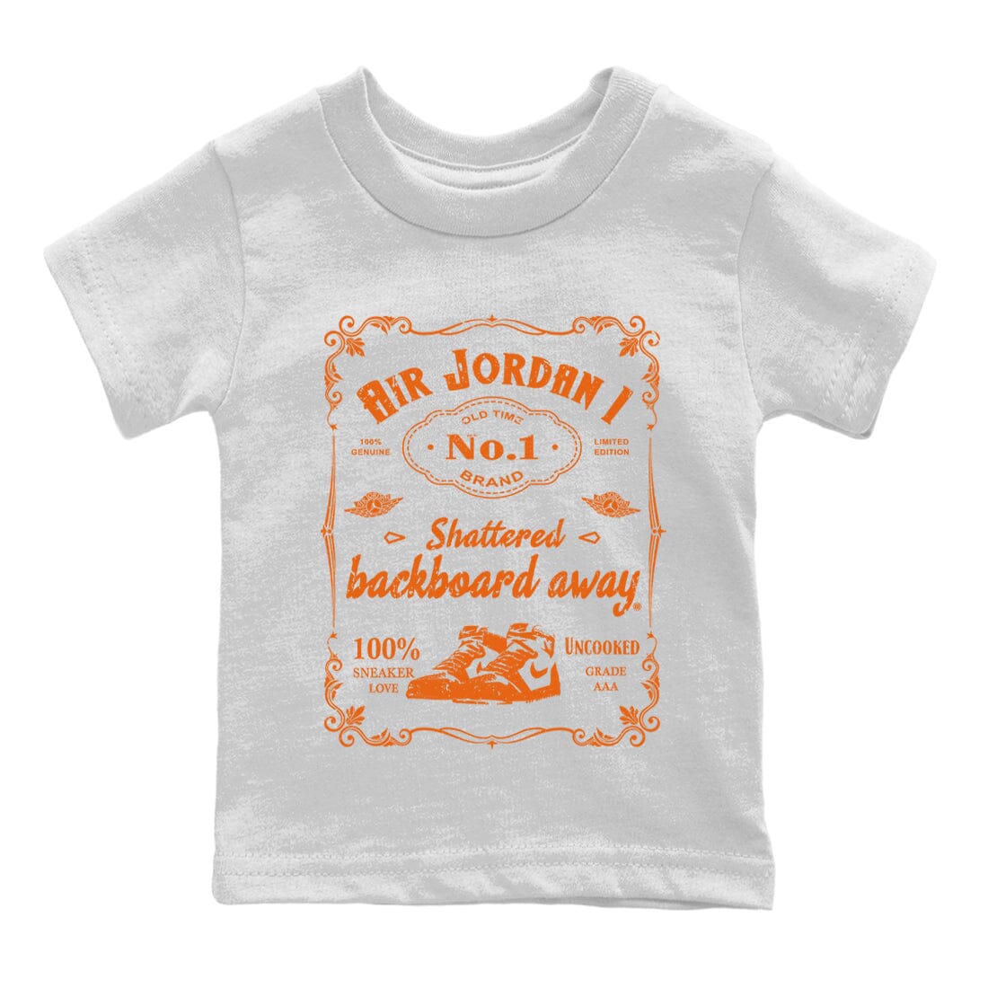 Jordan 1 Shattered Backboard Away Sneaker Matching T-Shirt Sneaker Label Sneaker Tees Jordan 1 Shattered Backboard Away Sneaker Release Tees Kids Shirts