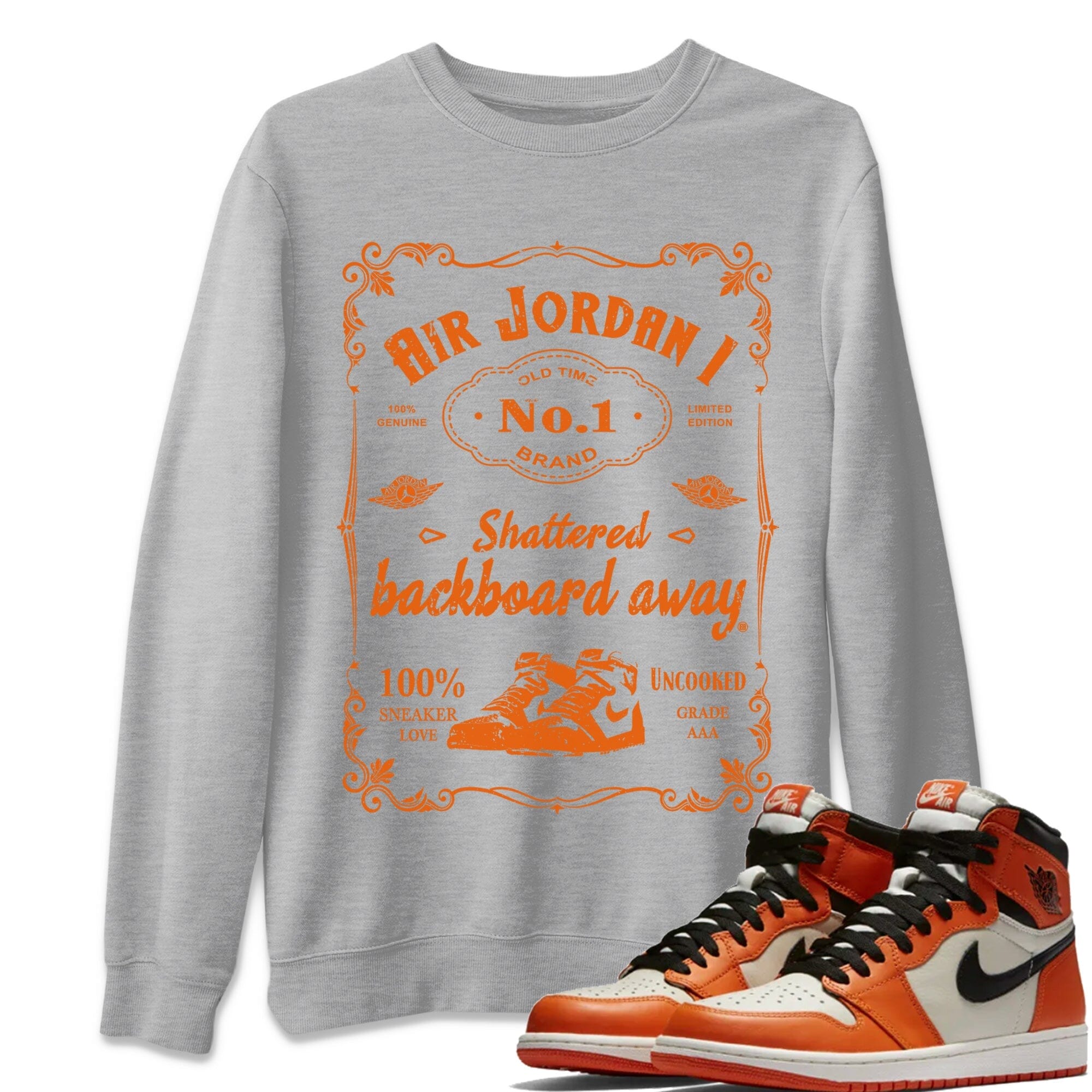 Jordan 1 Shattered Backboard Away Shirt To Match Jordans Sneaker Label Sneaker Tees Jordan 1 Shattered Backboard Away Drip Gear Zone Sneaker Matching Clothing Unisex Shirts