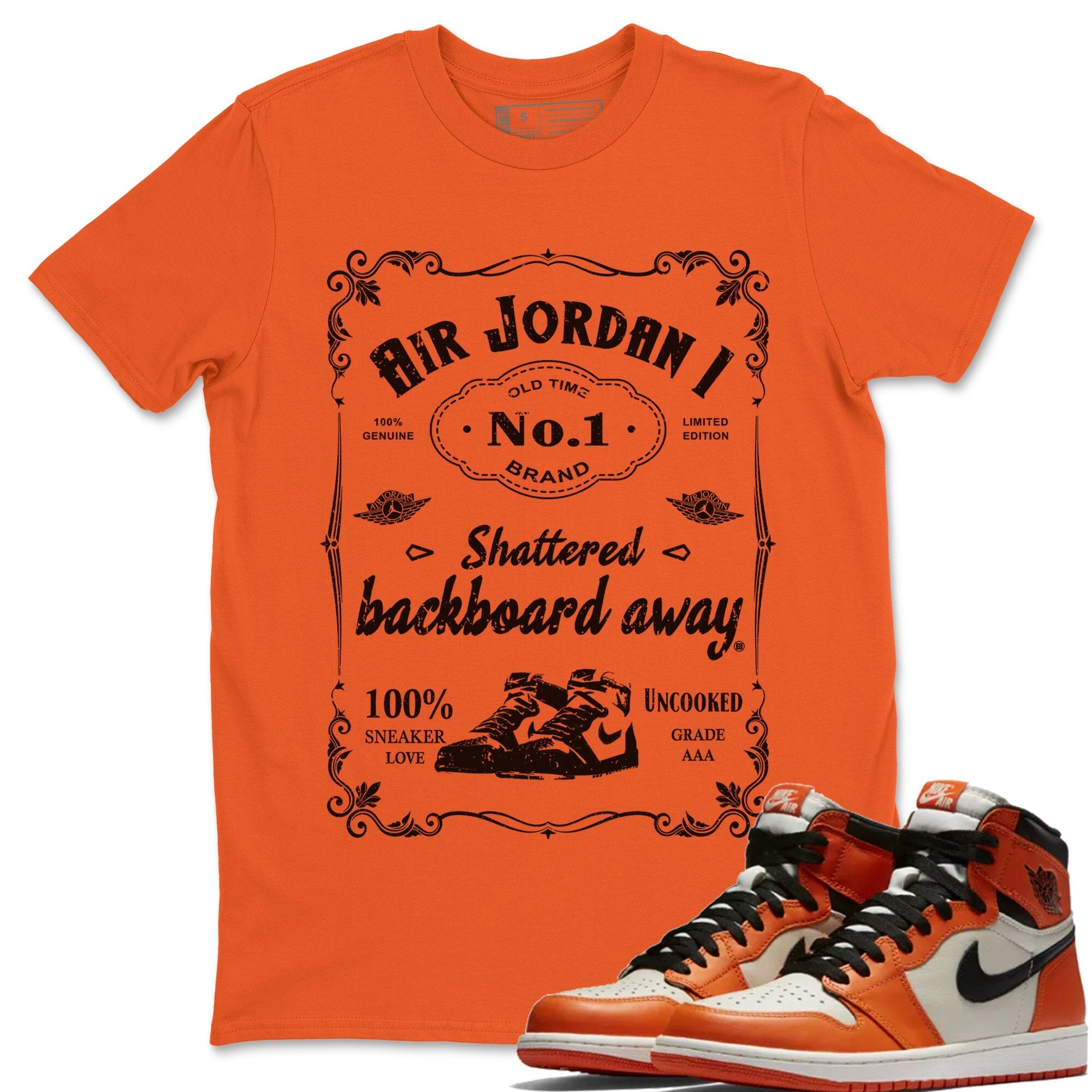 Jordan 1 Shattered Backboard Away Shirt To Match Jordans Sneaker Label Sneaker Tees Jordan 1 Shattered Backboard Away Drip Gear Zone Sneaker Matching Clothing Unisex Shirts