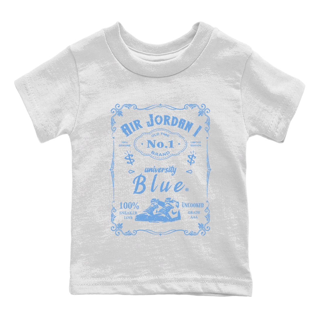Air Jordan 1 Retro High OG UNC Toe Shirt to match Jordans Sneaker Label Streetwear Sneaker Shirt Air Jordan 1 High OG UNC Toe Drip Gear Zone Sneaker Matching Clothing Kids and Baby Tees White 2