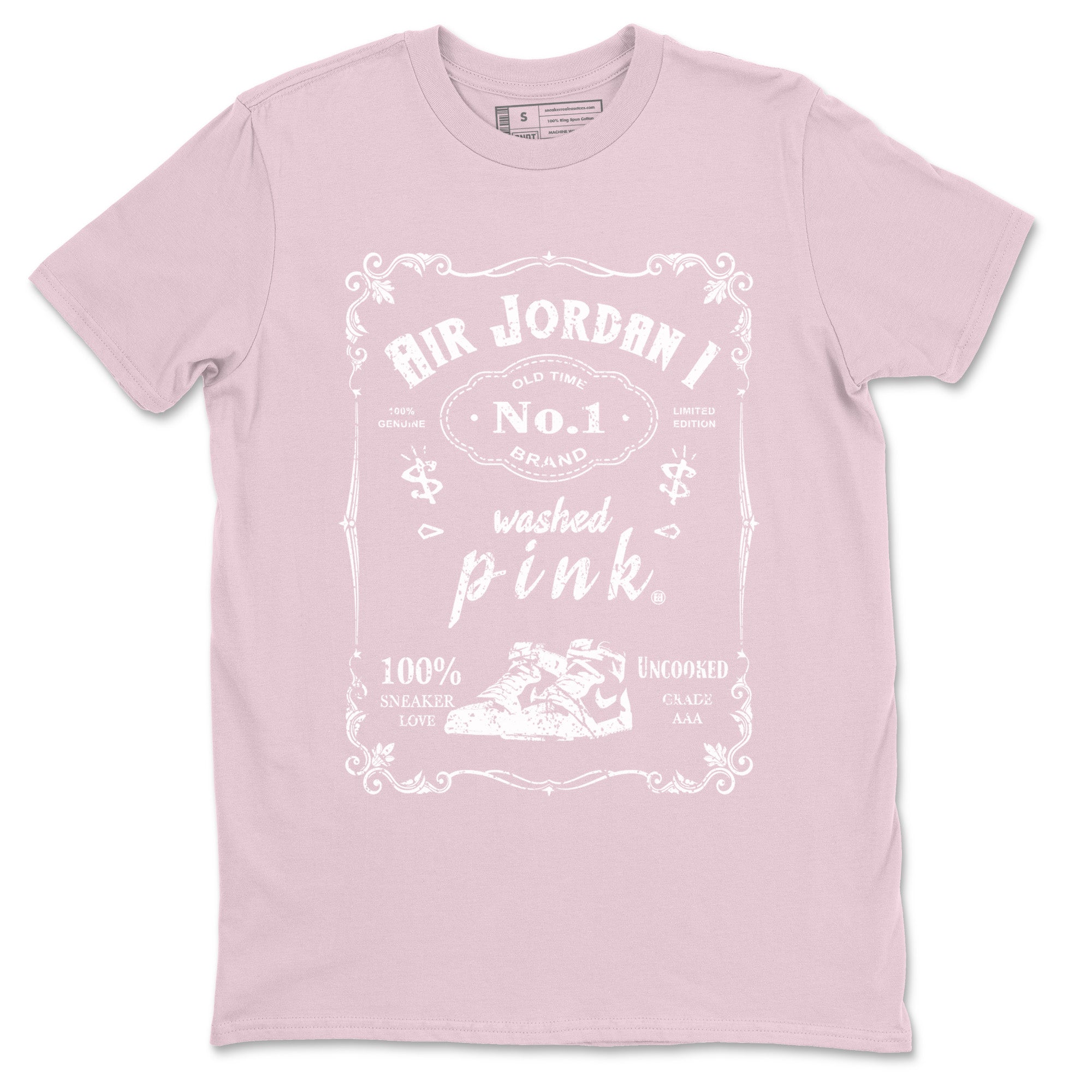 Air Jordan 1 Washed Pink Sneaker Match Tees Sneaker Label Streetwear Sneaker Shirt Air Jordan 1 High OG WMNS Washed Pink Sneaker Release Tees Unisex Shirts Pink 2