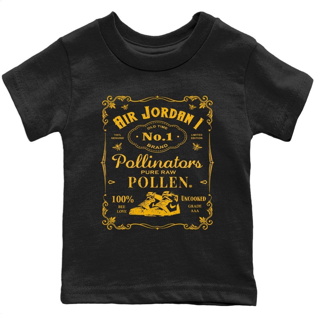 Jordan 1 Pollen Sneaker Matching T-Shirt Sneaker Label Sneaker Tees Jordan 1 Pollen Sneaker Release Tees Kids Shirts