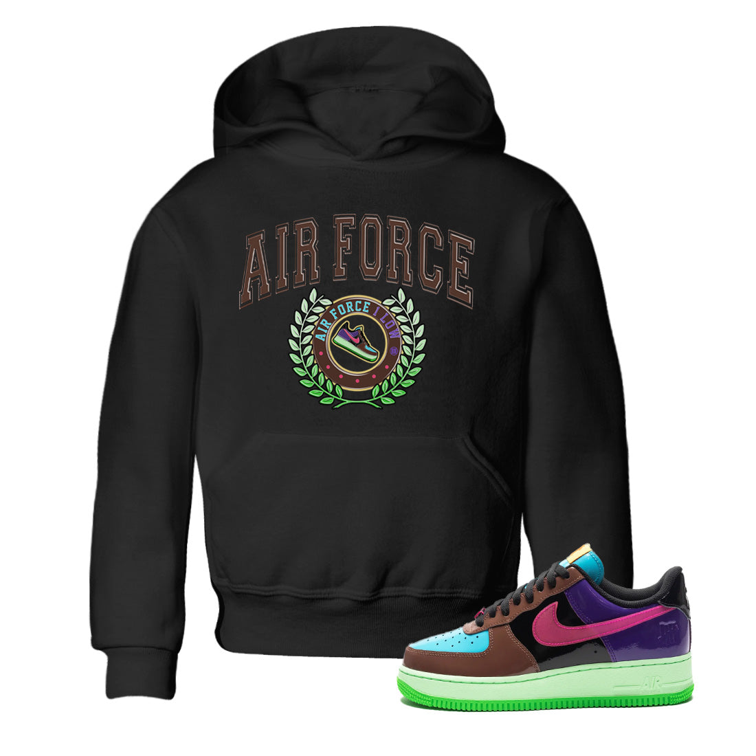 Air Force 1 Undefeated Fauna Brown Sneaker Match Tees Sneaker Letter Sneaker Tees Air Force 1 Undefeated Fauna Brown Jordan to match sneaker T-Shirt Kids Shirts